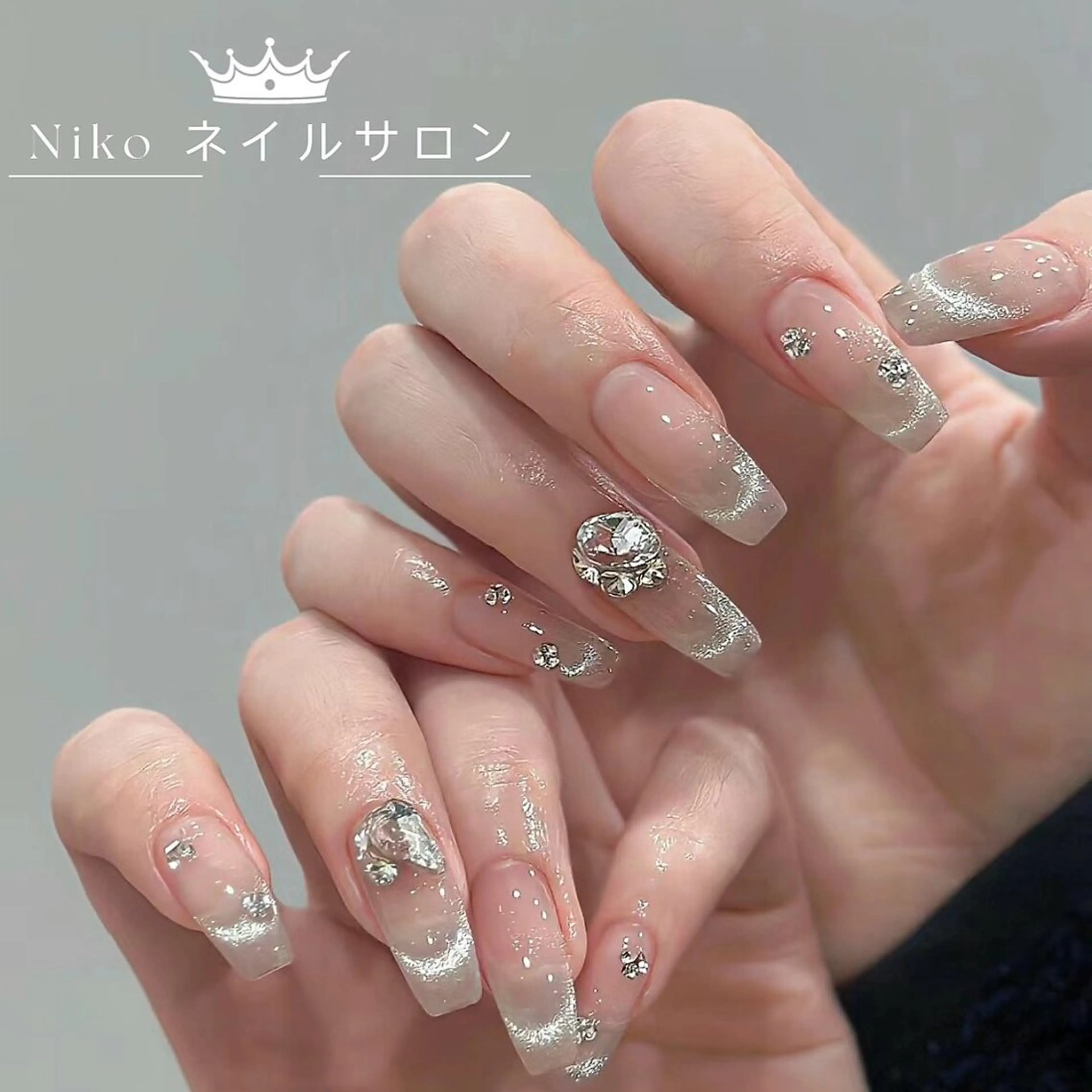 ネイル チークネイル 長さ出し フットネイル フレンチネイル ジェルネイル ハンドネイル Niko Nail salon 銀座本店のネイルデザイン