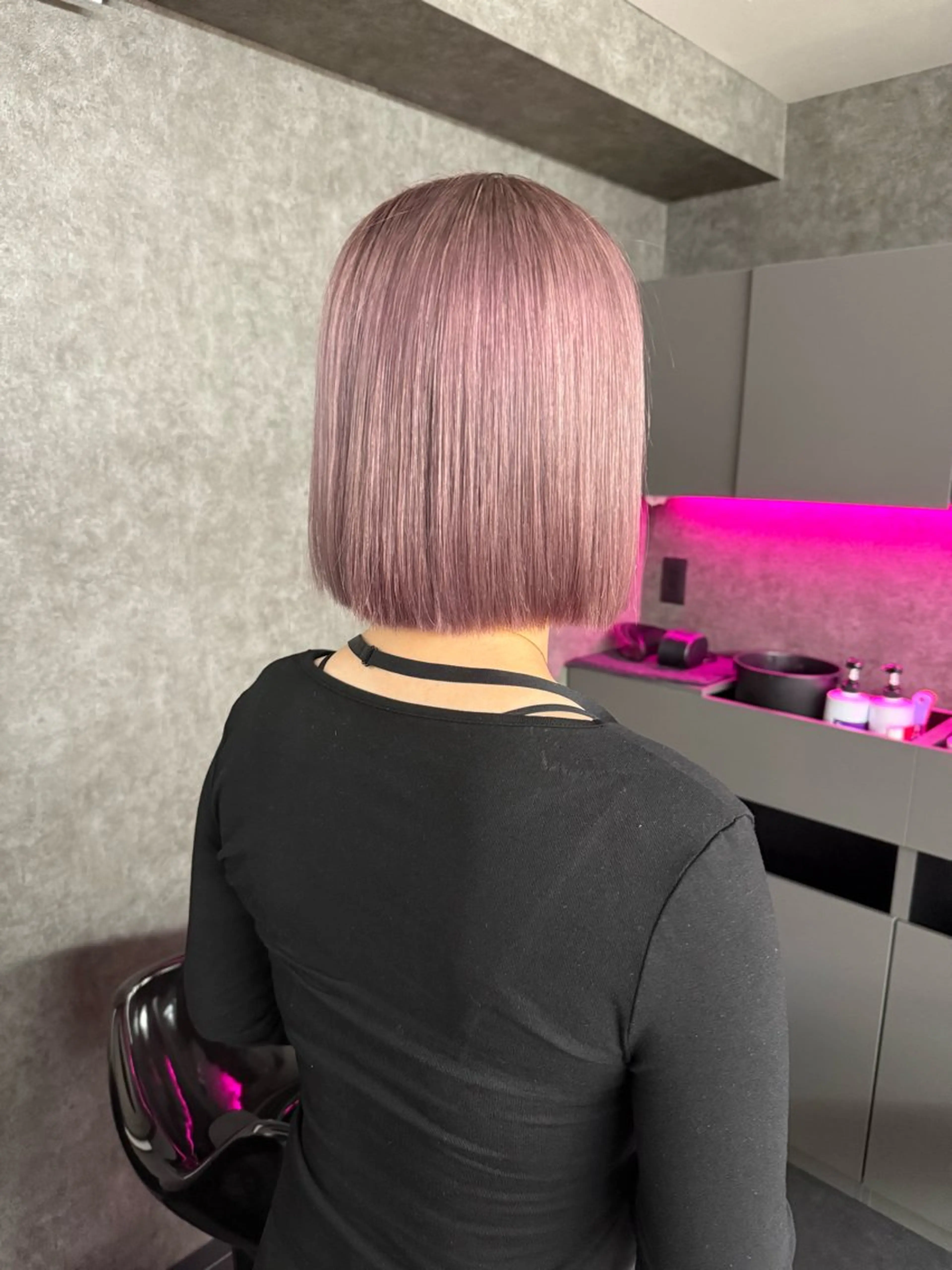 ショート カラー ベージュカラー ピンクカラー ピンクベージュ ヘアカラー Kd /名古屋カラーモデルのヘアスタイル