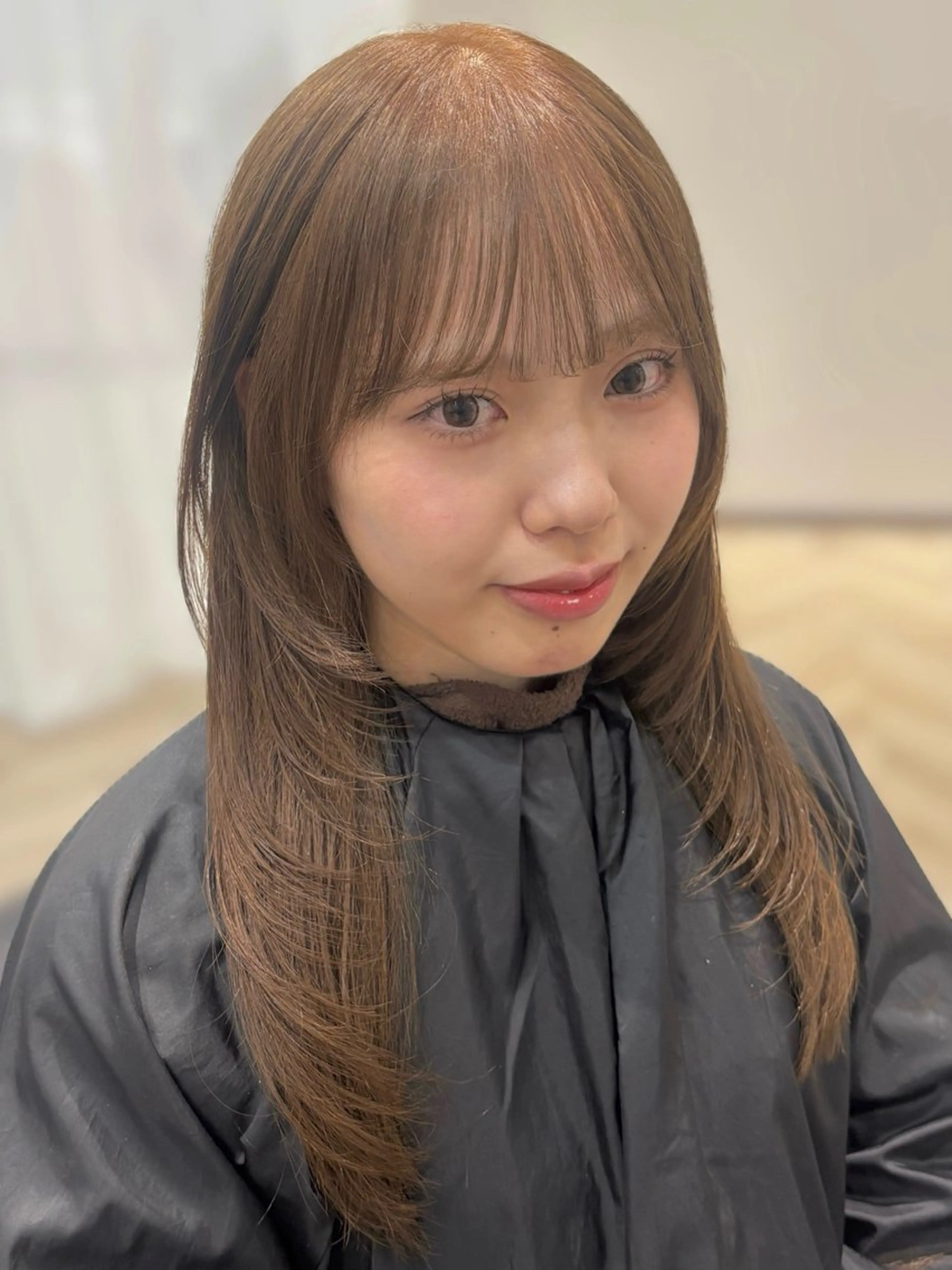 ロング カラー ブリーチ 透明感カラー ダブルカラー ブリーチなしカラー レイヤーカット ヘアカラー トリートメント CHAINON×FeM#所属・名駅/sHiHo/透 明感カラー✨🎀/のヘアスタイル