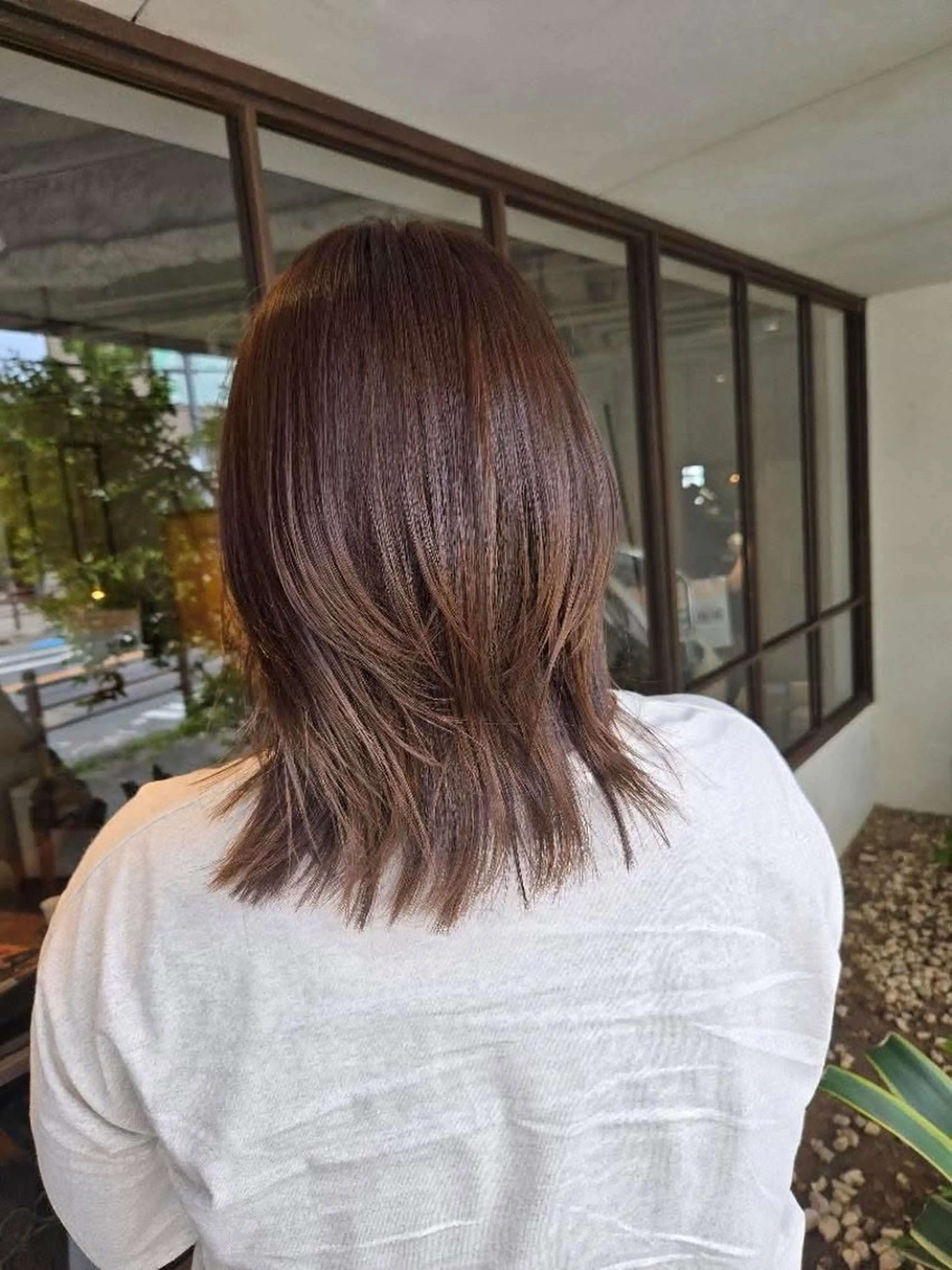 ミディアム カット ヘアカラー 韓国好き🇰🇷 美容師MIKUのヘアスタイル