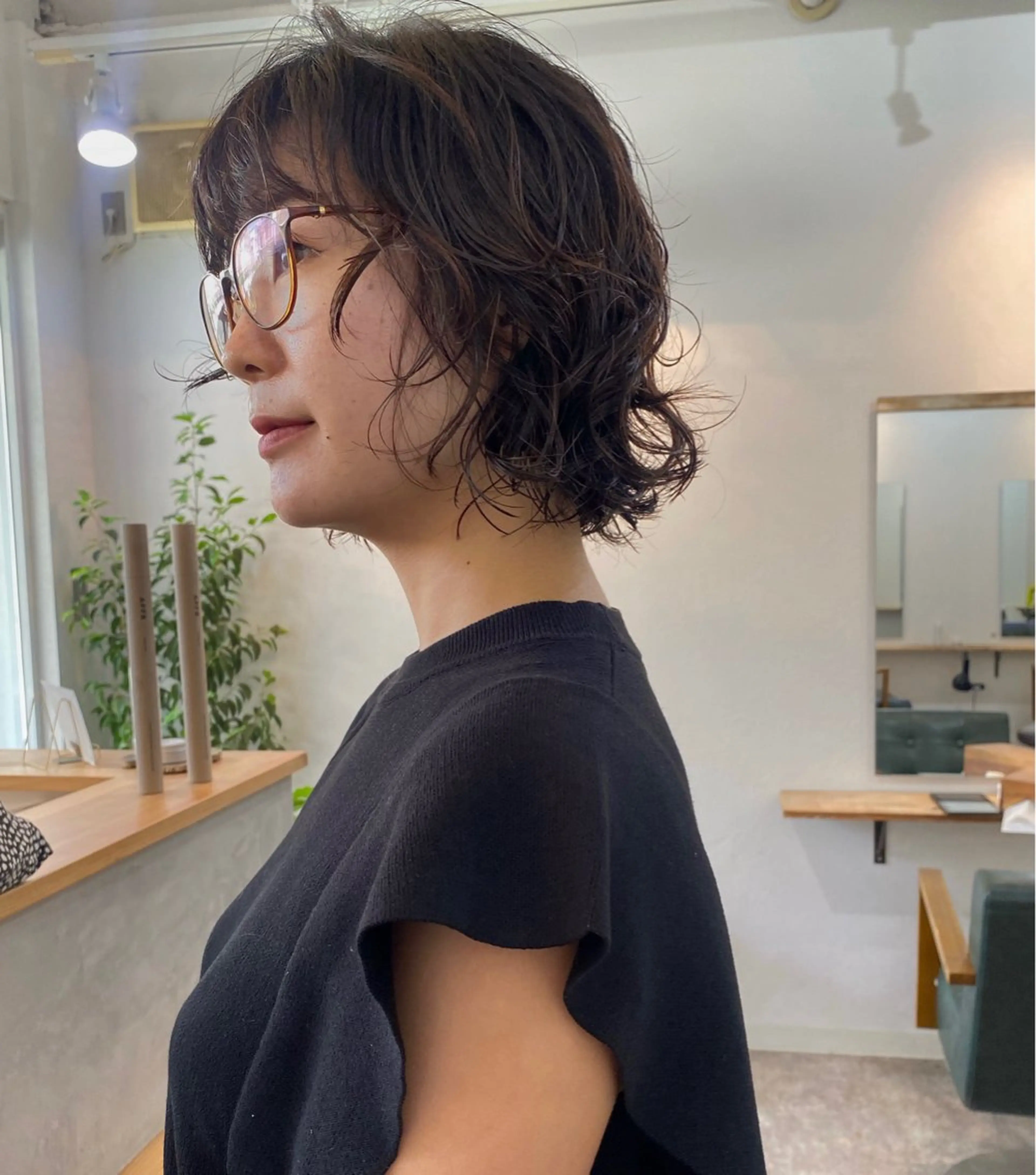 ショート パーマ カット パーマ トリートメント 森貴裕/ベージュ/ パーマ/オリーブのヘアスタイル