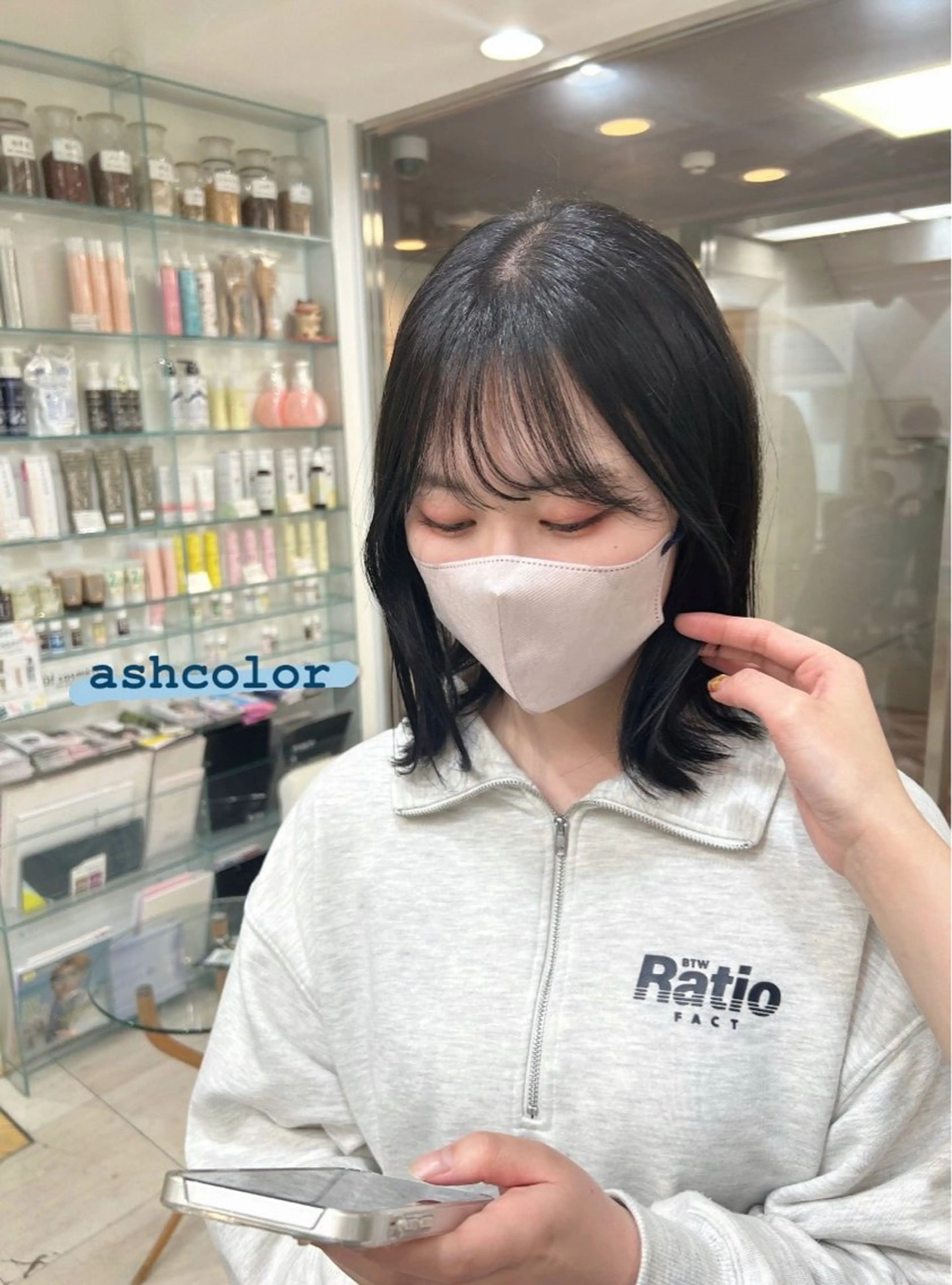 ショート カラー 韓国風カラー 韓国風ヘア ありむらもえ/ 透明感カラーのヘアスタイル