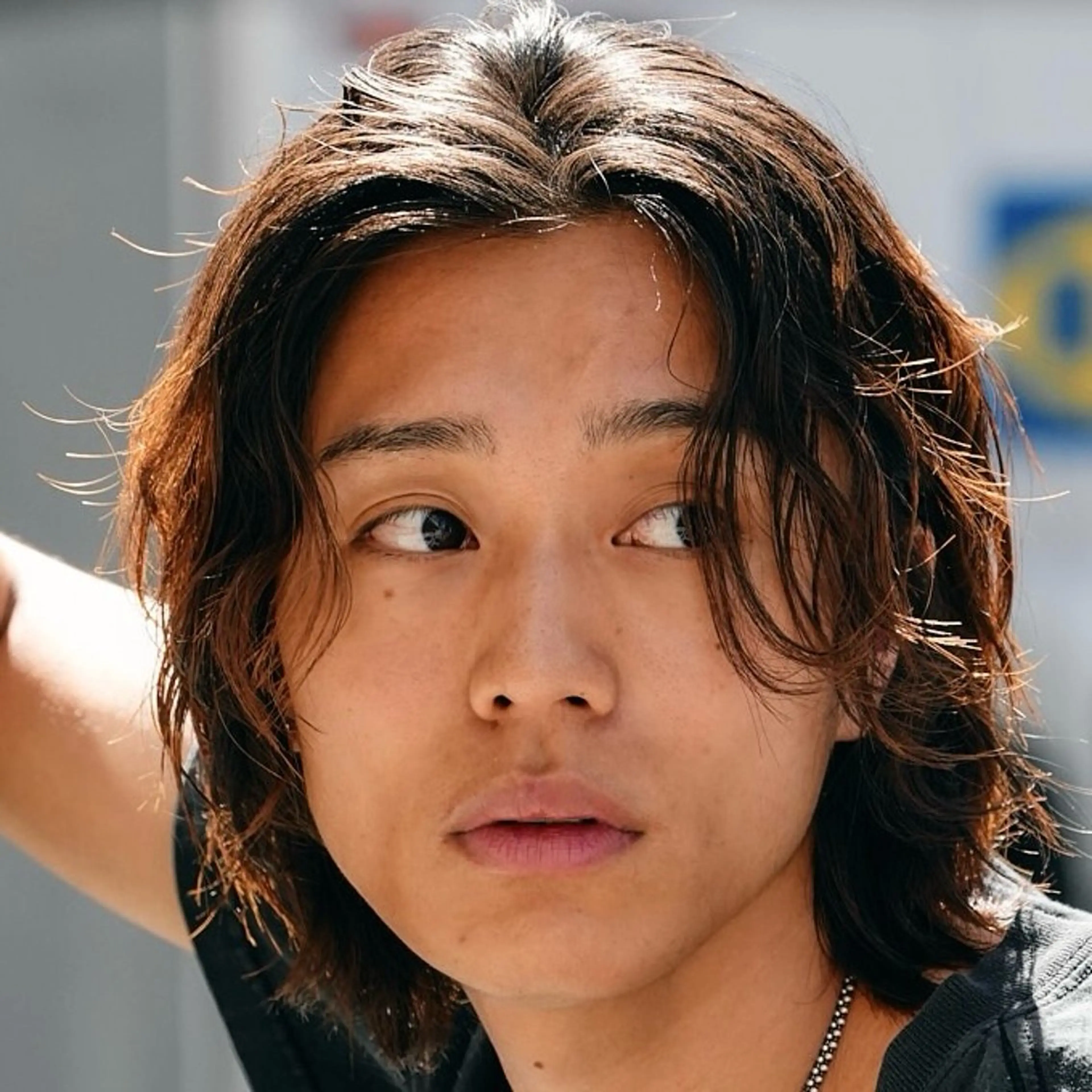 ミディアム パーマ メンズ カット パーマ 丸山 哲史のヘアスタイル