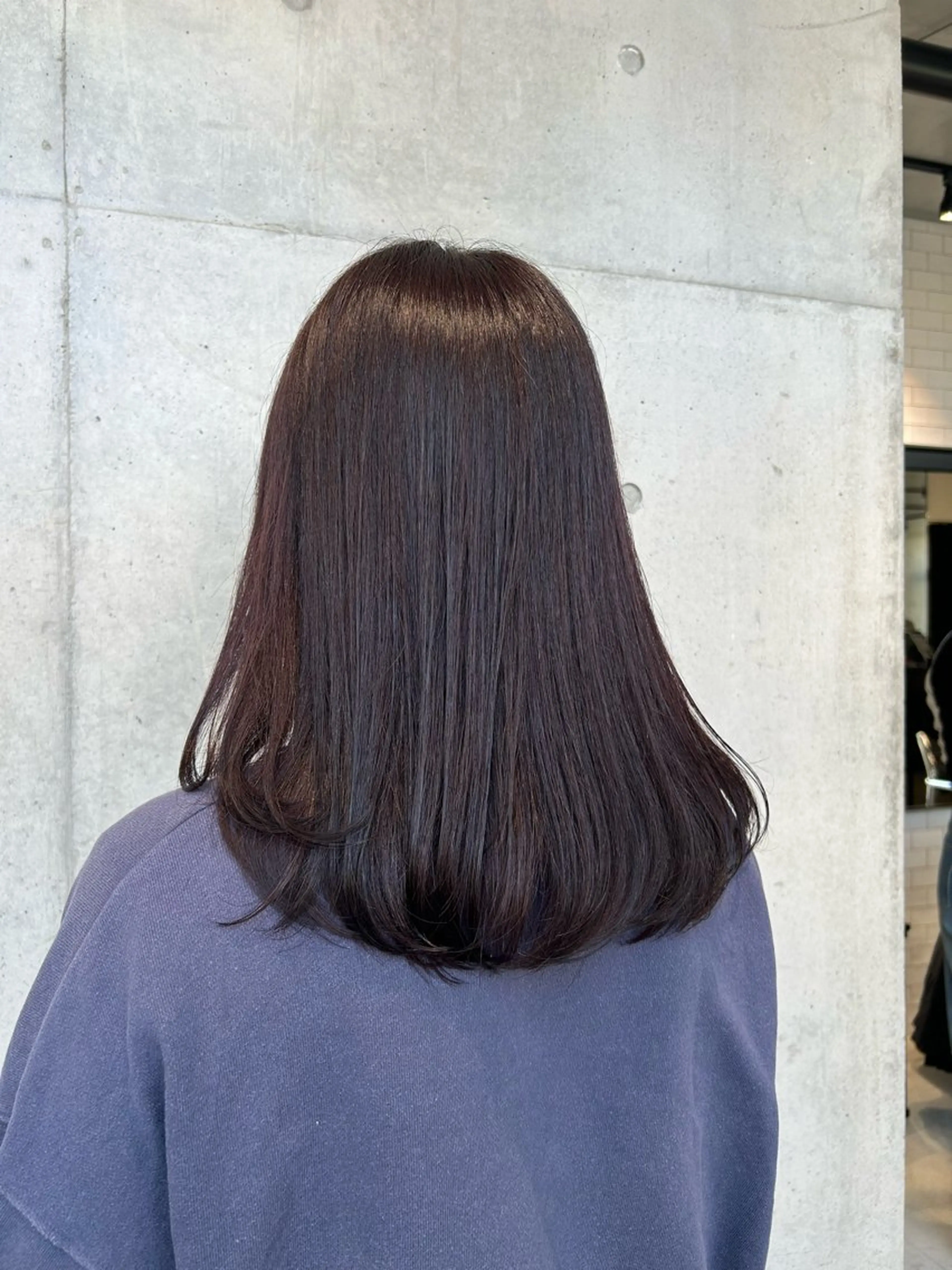 ミディアム カラー ヘアアレンジ カット ヘアカラー トリートメント ボブ艶モテカラー🫧 カリンのヘアスタイル