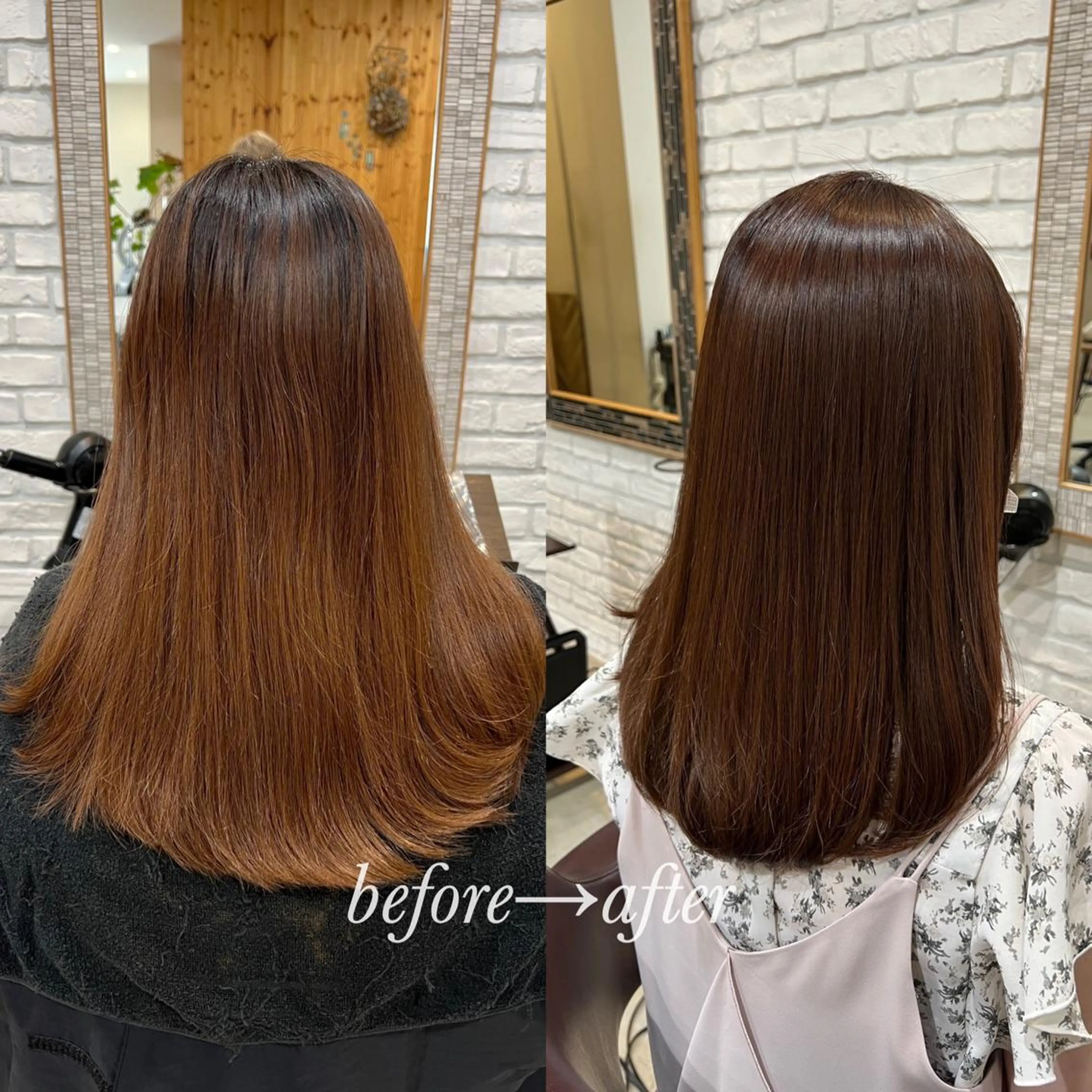 ミディアム カラー ヘアアレンジ キッズ バレイヤージュ ブリーチ ブラウンカラー ケアブリーチ 透明感カラー カット ヘアカラー トリートメント 五反田　美容院☆張 明星☆韓国ヘアのヘアスタイル
