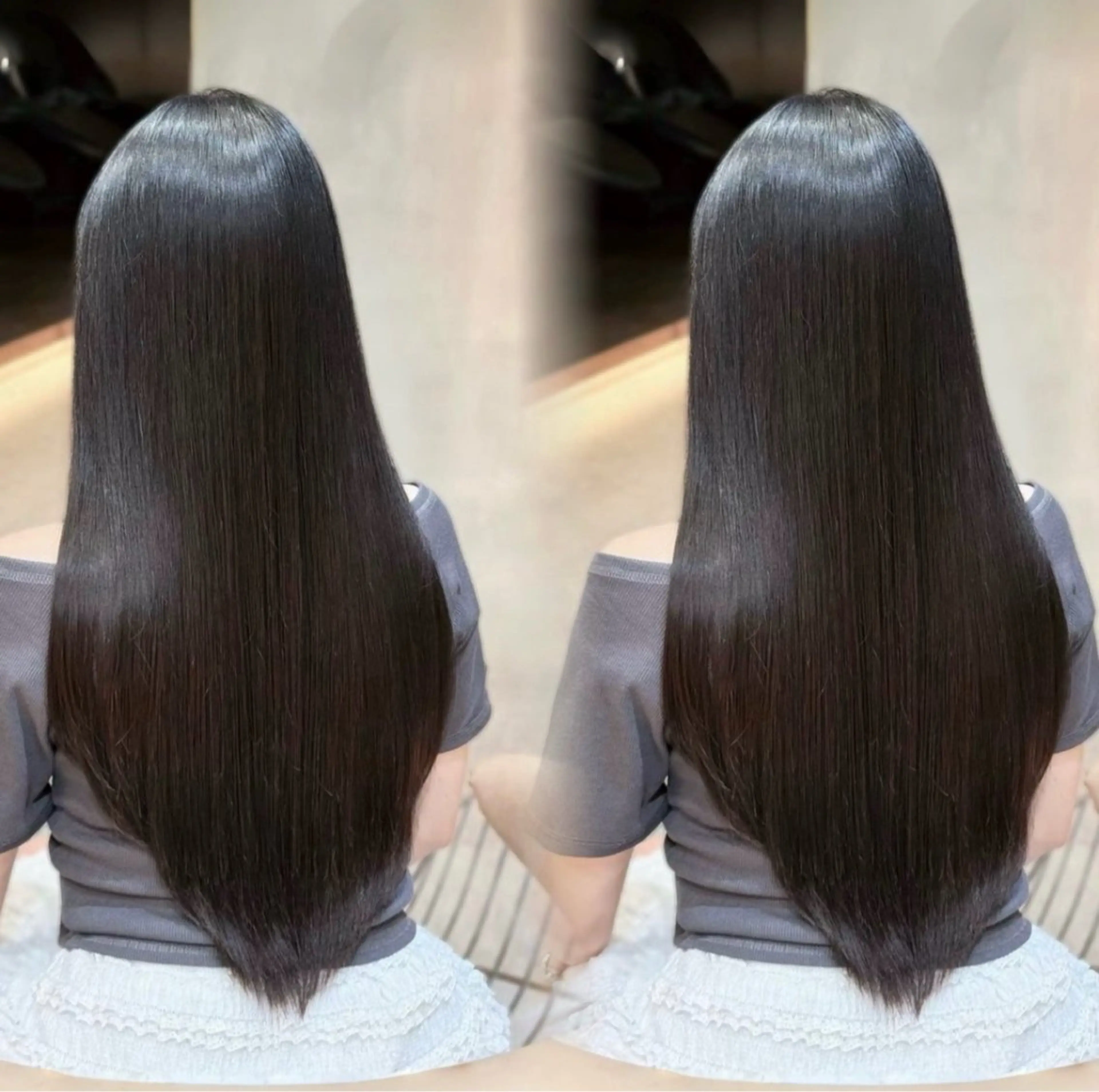 ロング 縮毛矯正 モデル募集中🍒 暖色カラー✨Runaのヘアスタイル