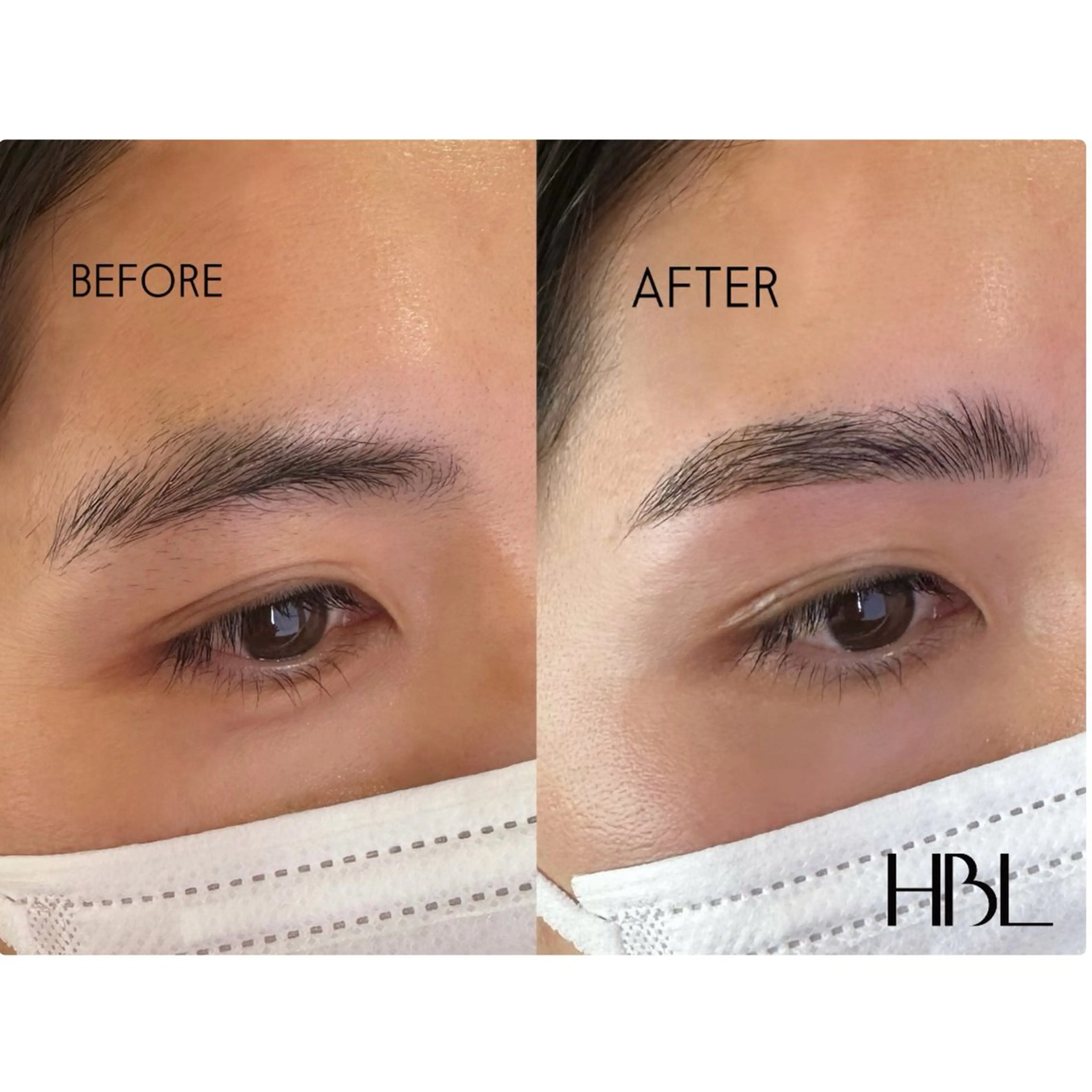 💜🖤新HBL🖤💜眉毛の毛流れ、生えグセを矯正‼️眉周りWAX,仕上げメイク付き🎶の写真