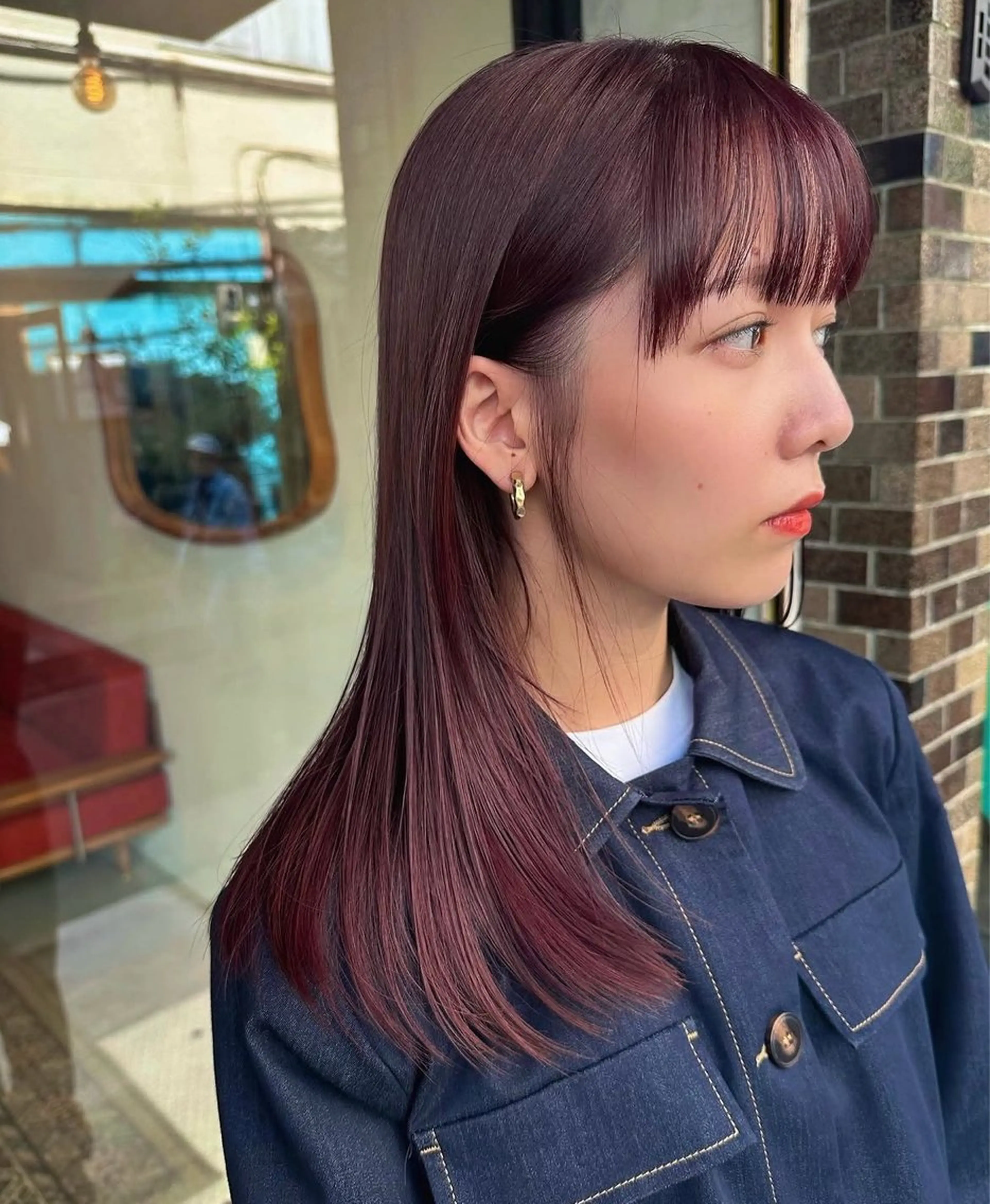 ロング カラー ヘアカラー トリートメント momo kgのヘアスタイル