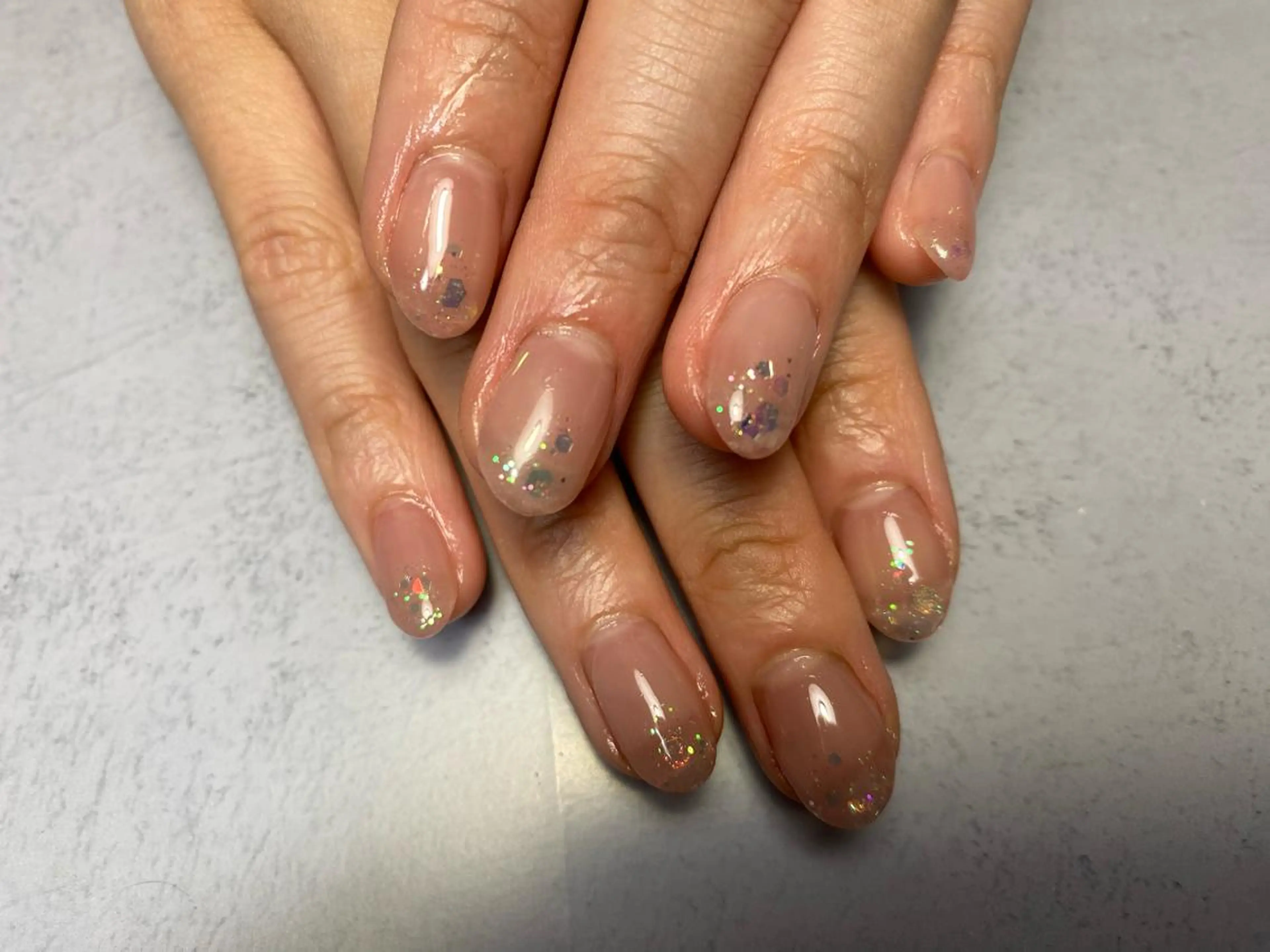 ネイル ラメ(グリッター) シンプルネイル N&nails エヌアンドネイルズのネイルデザイン