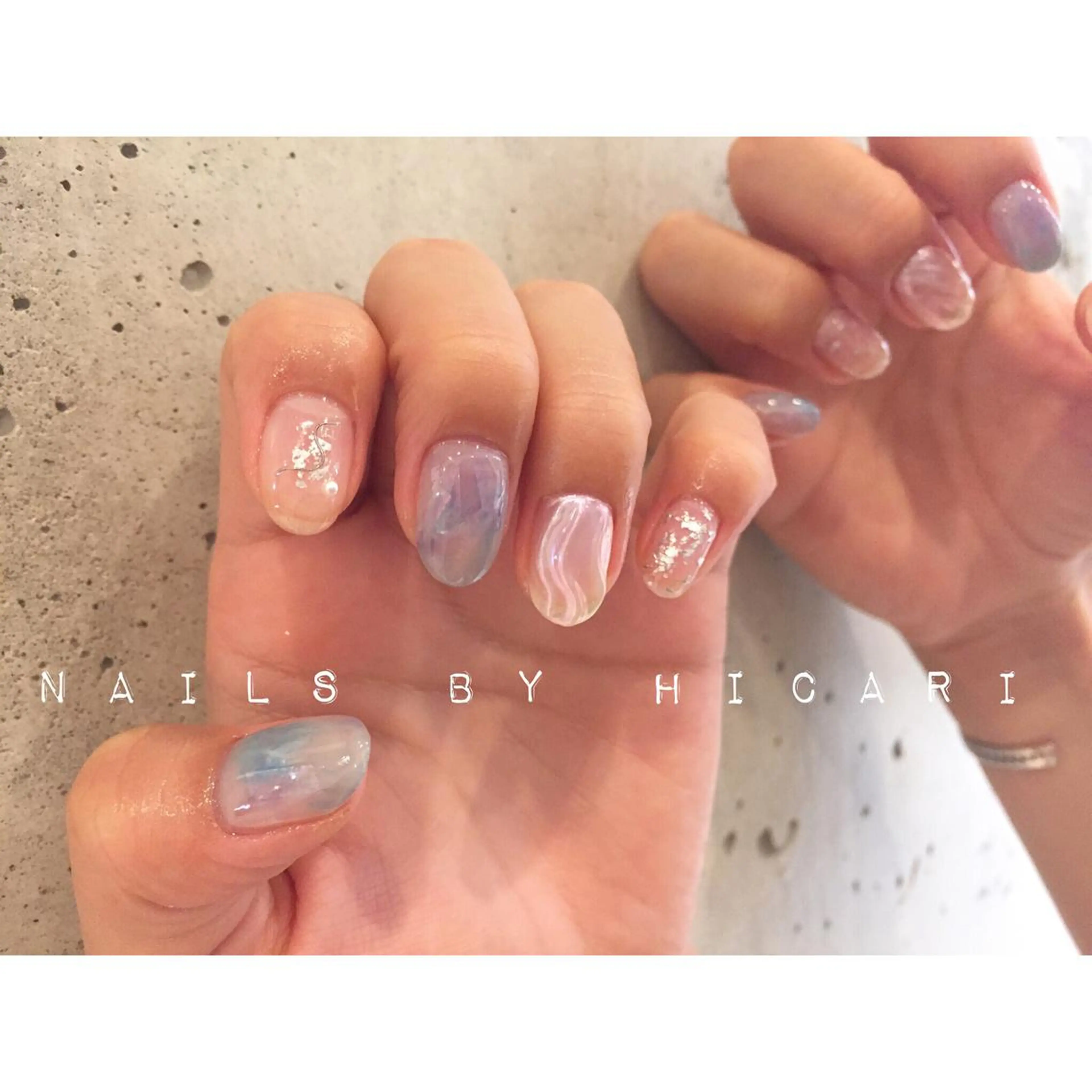 ショート カラー マツエク・マツパ illum hicariのネイルデザイン