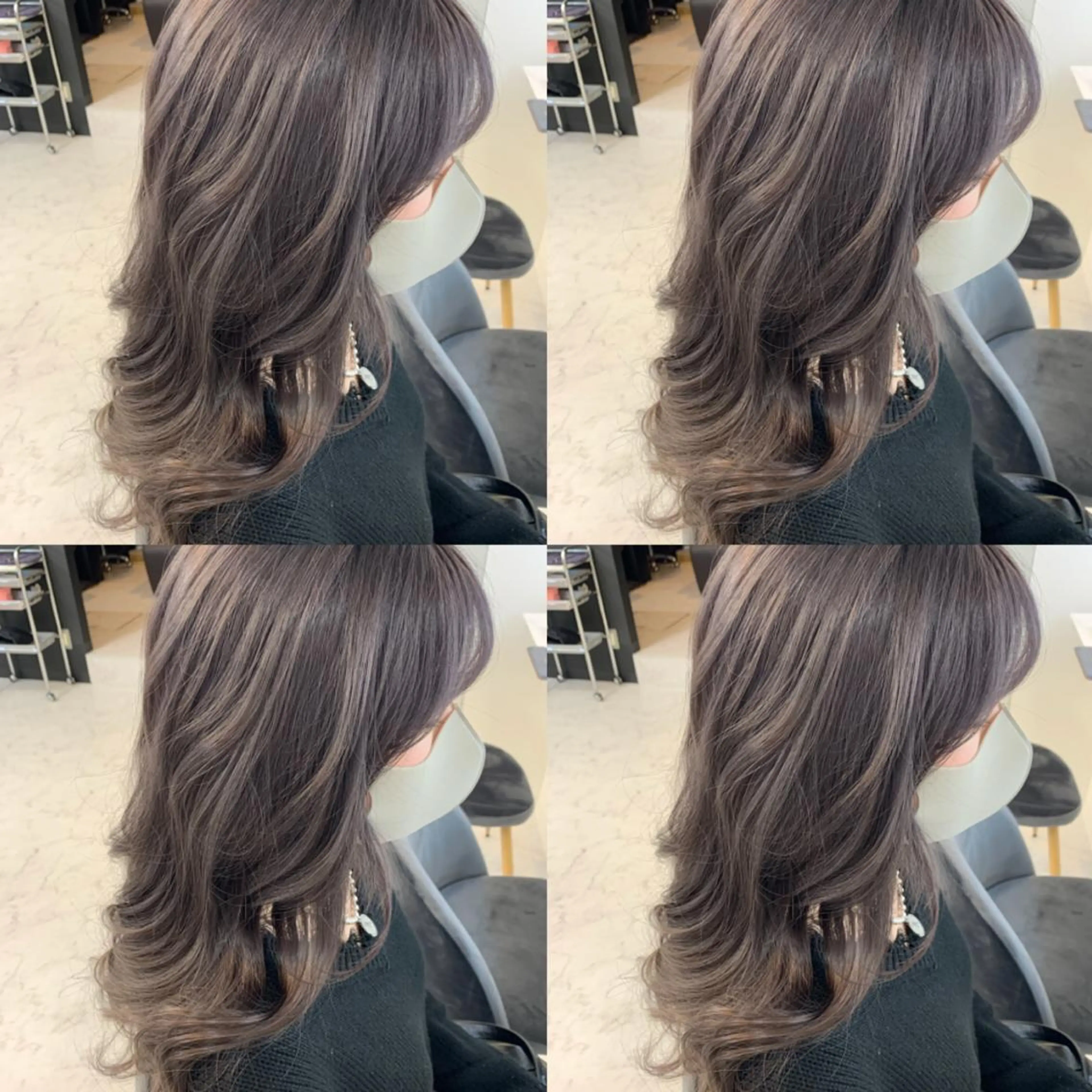 ロング カラー ヘアアレンジ カット ヘアカラー トリートメント 🦋韓国ヘア 坂本 菜摘🦋のヘアスタイル
