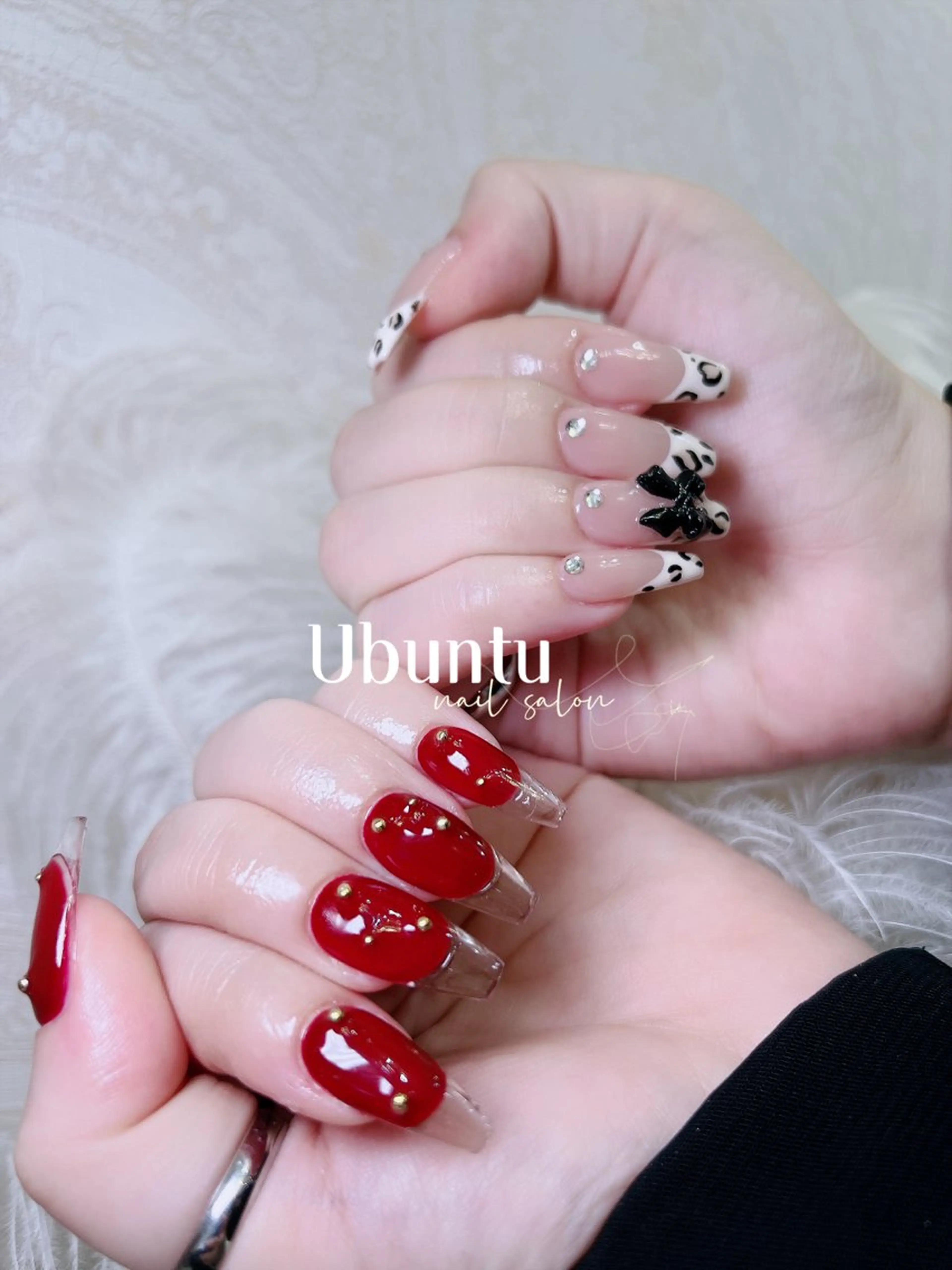 ネイル クリアネイル フレンチネイル 韓国ネイル ワンホンネイル ハンドネイル Ubuntu🎀 ネイルサロン✨のネイルデザイン