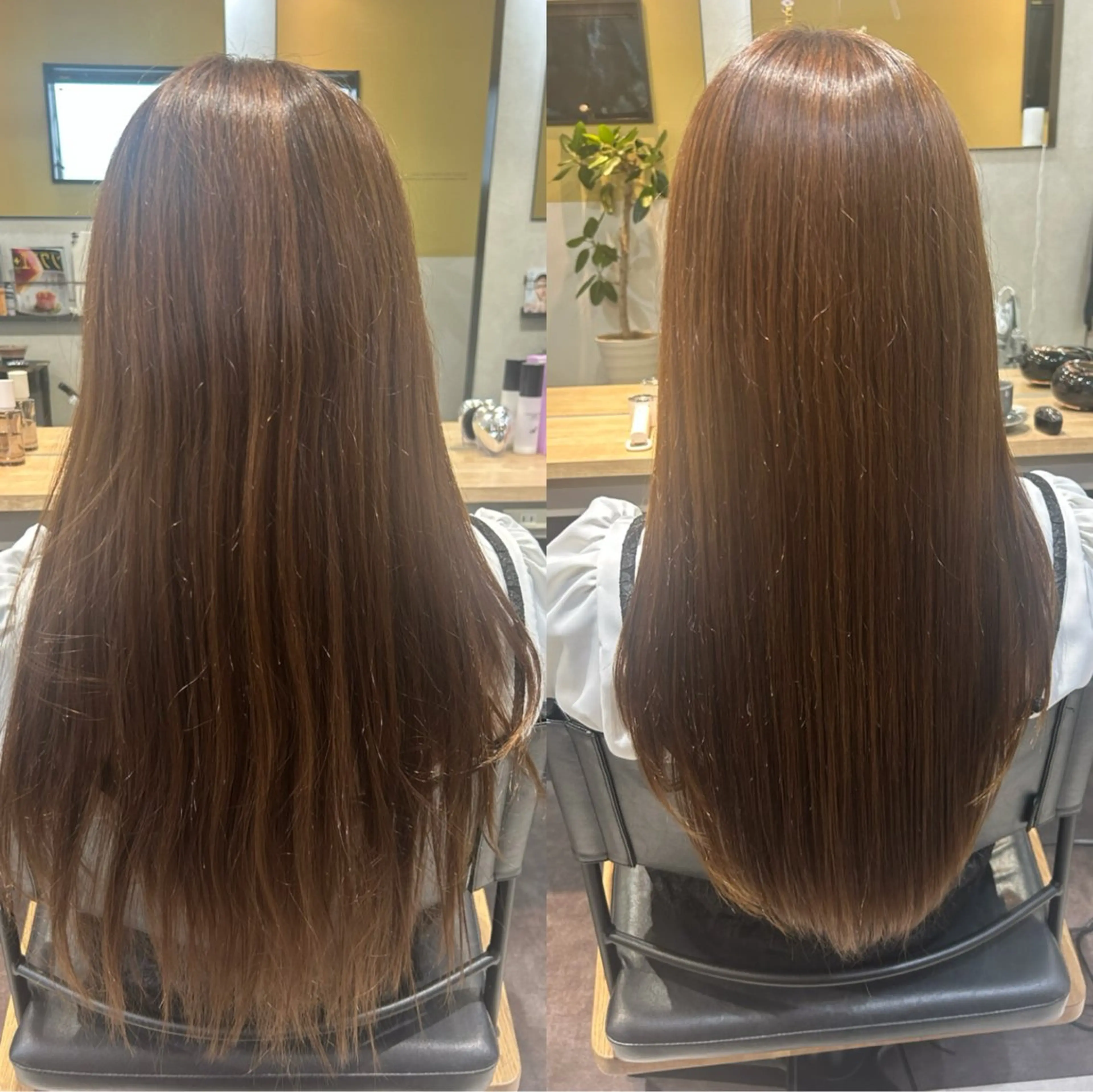 ロング パーマ 髪質改善 ストレートパーマ カット 縮毛矯正 トリートメント hub hair レイヤー/透明感のヘアスタイル