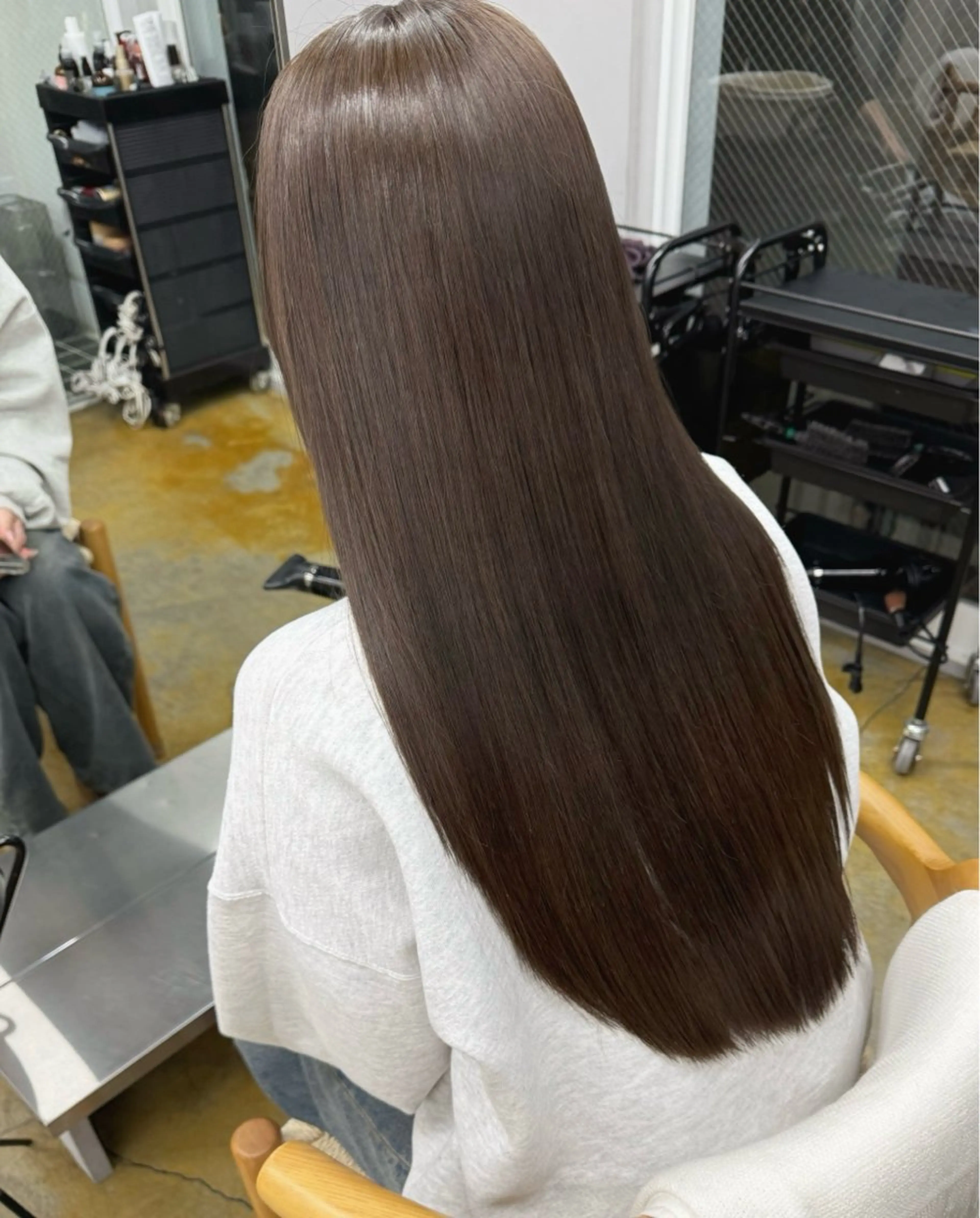 カラー ヘアカラー トリートメント maina/透明感 ベージュ/ブラウンのヘアスタイル