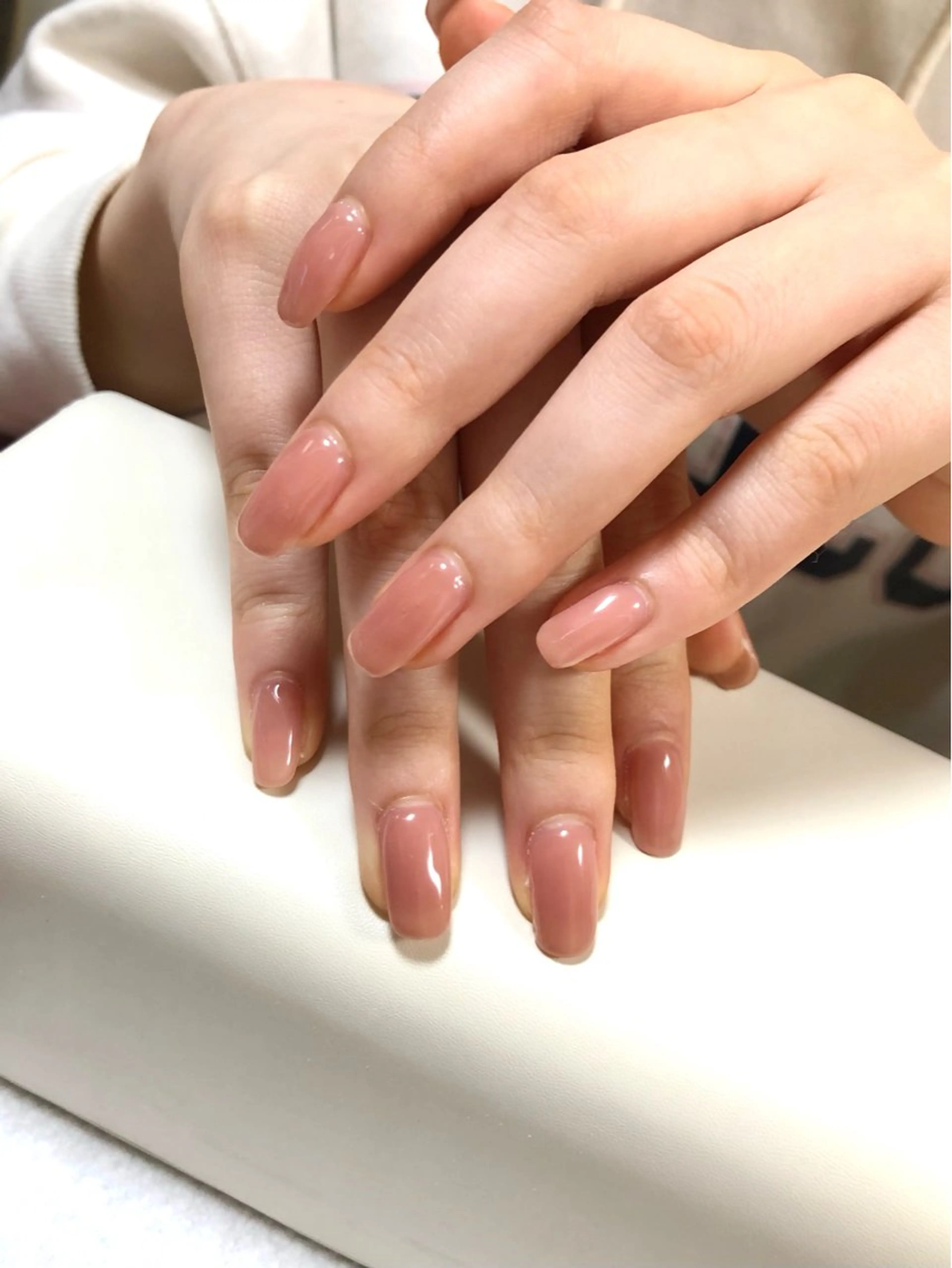 ネイル ワンカラーネイル ピンク ハンドネイル salon *meehoのネイルデザイン