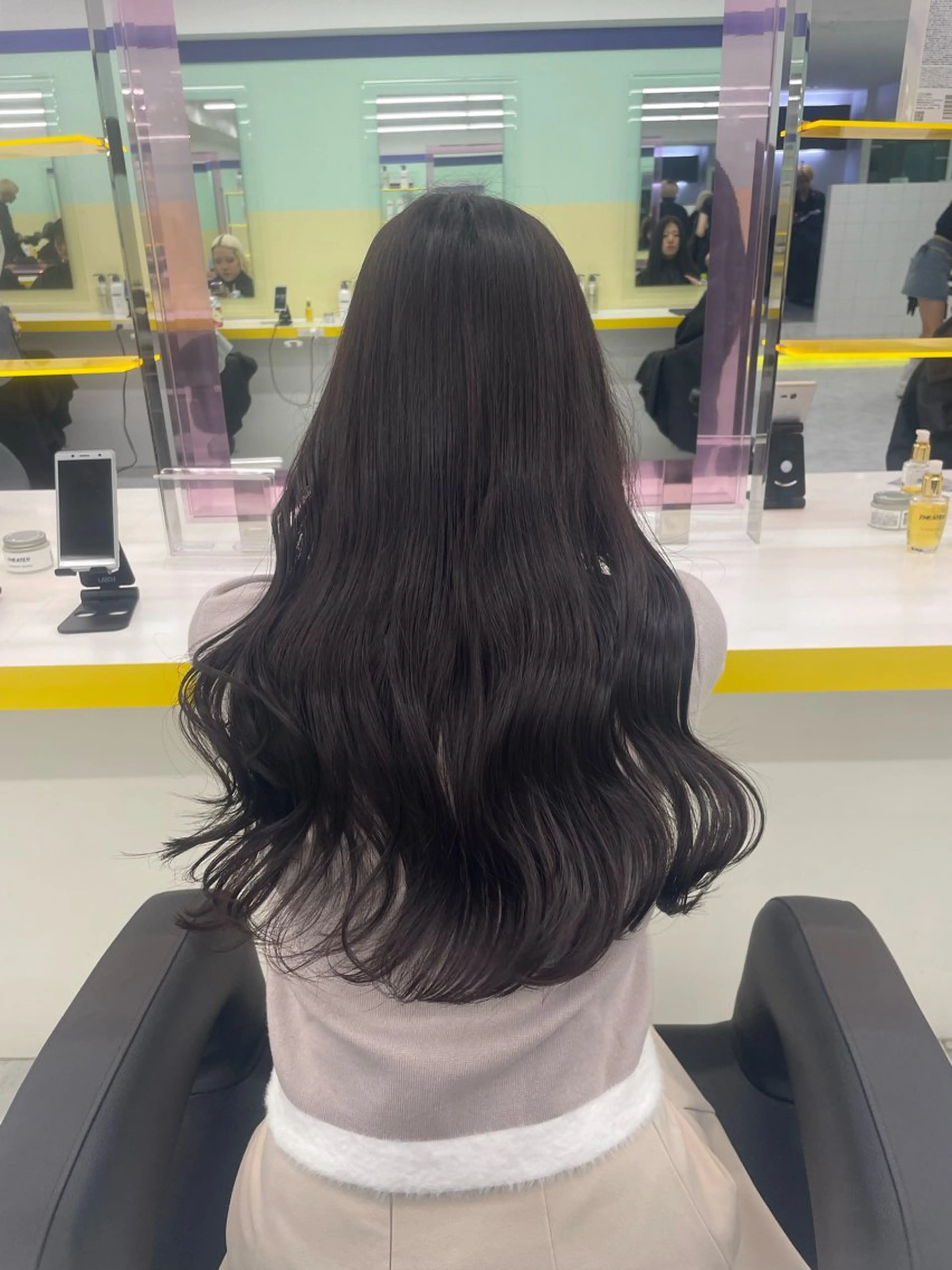 ロング カラー ヘアカラー トリートメント ヘッドスパ ヘアセット 🦋色落ち綺麗カラー メンズYUZU🦋‪のヘアスタイル