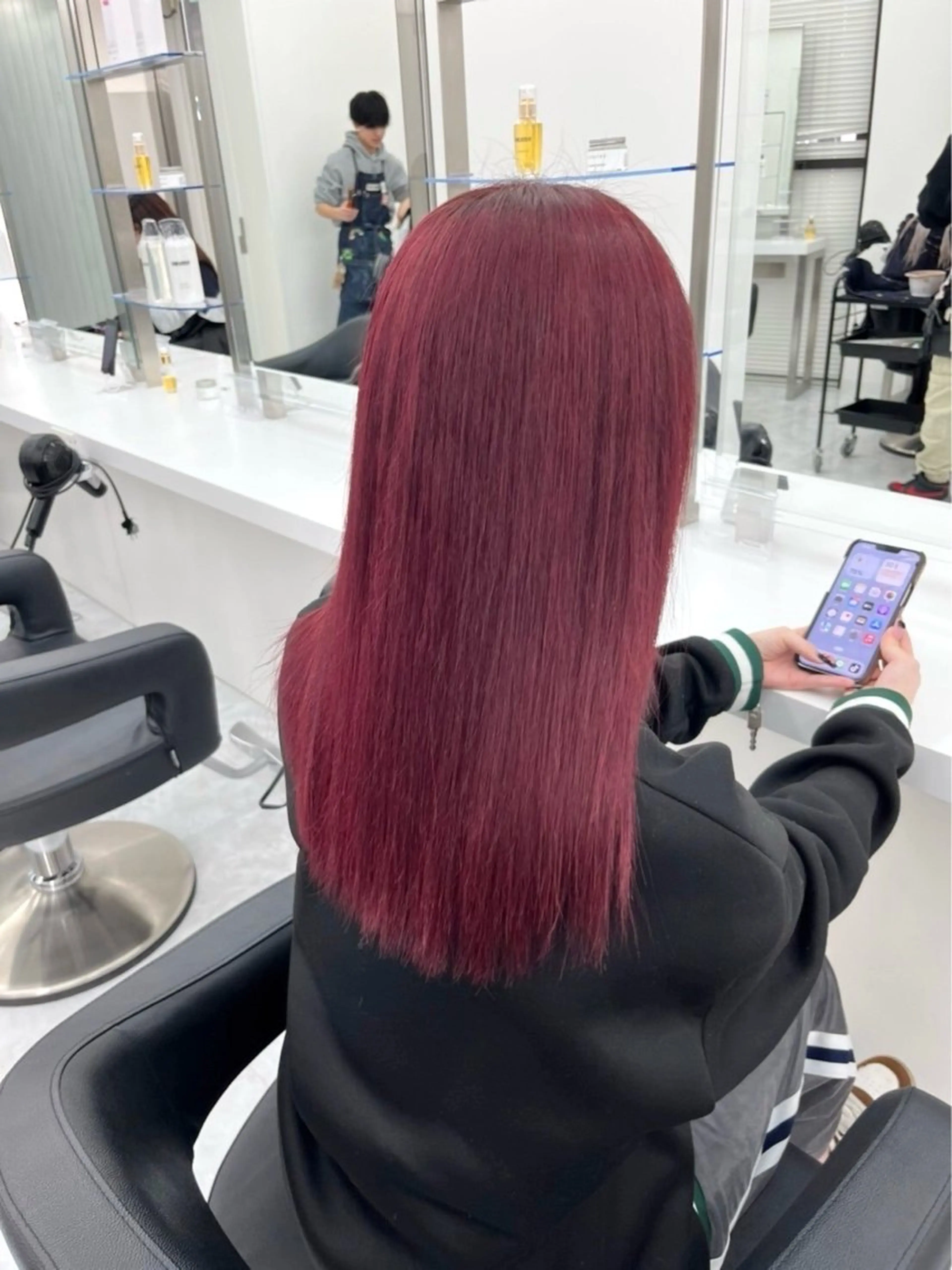 ロング カラー パーマ ヘアアレンジ メンズ キッズ メンズ韓国風 透明感カラー 髪質改善 韓国風ヘア レイヤーカット 盛れ韓国ハイトーン 🎀Himari🎀のヘアスタイル