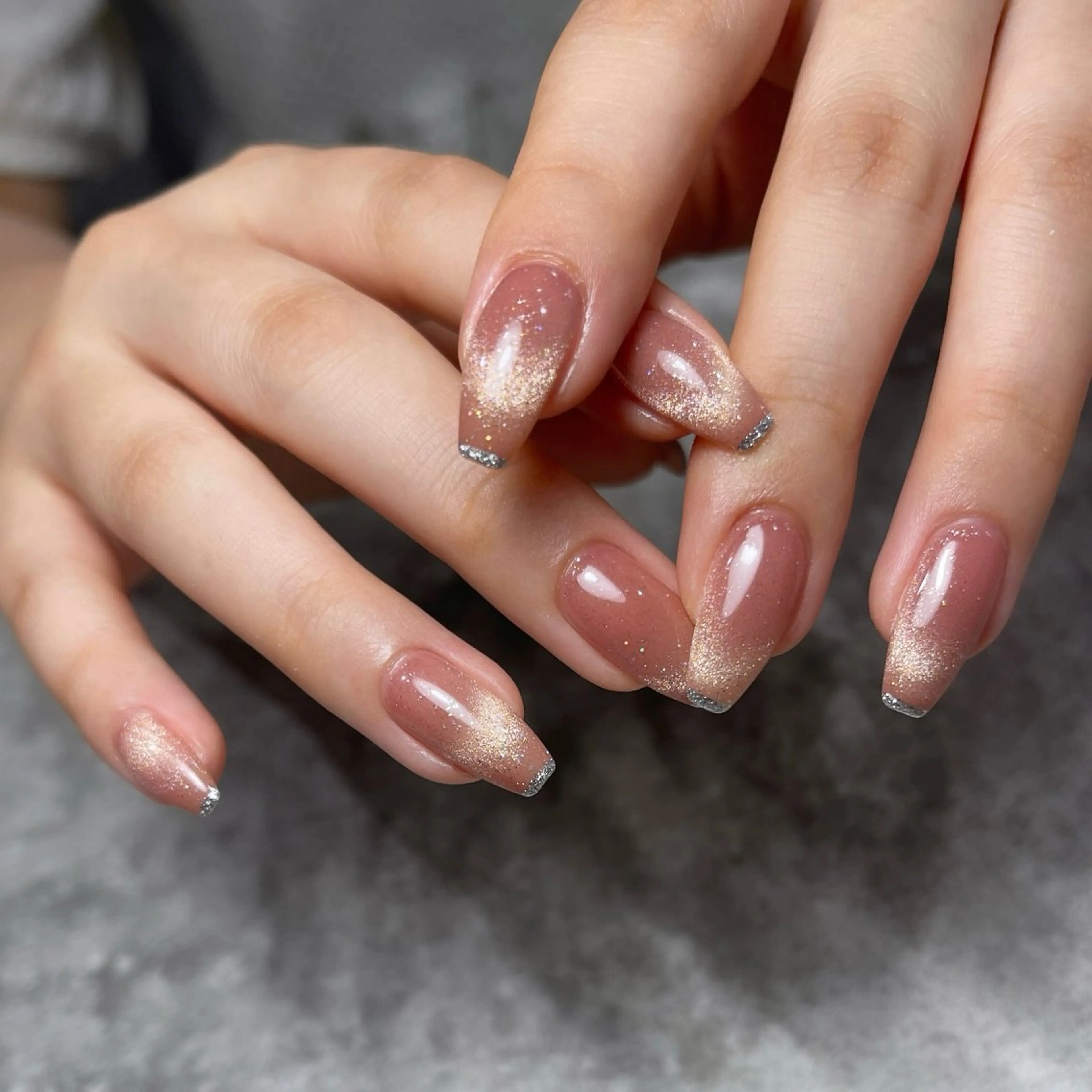 ネイル ラメ(グリッター) ハンドネイル Nailsalon Lebelのネイルデザイン