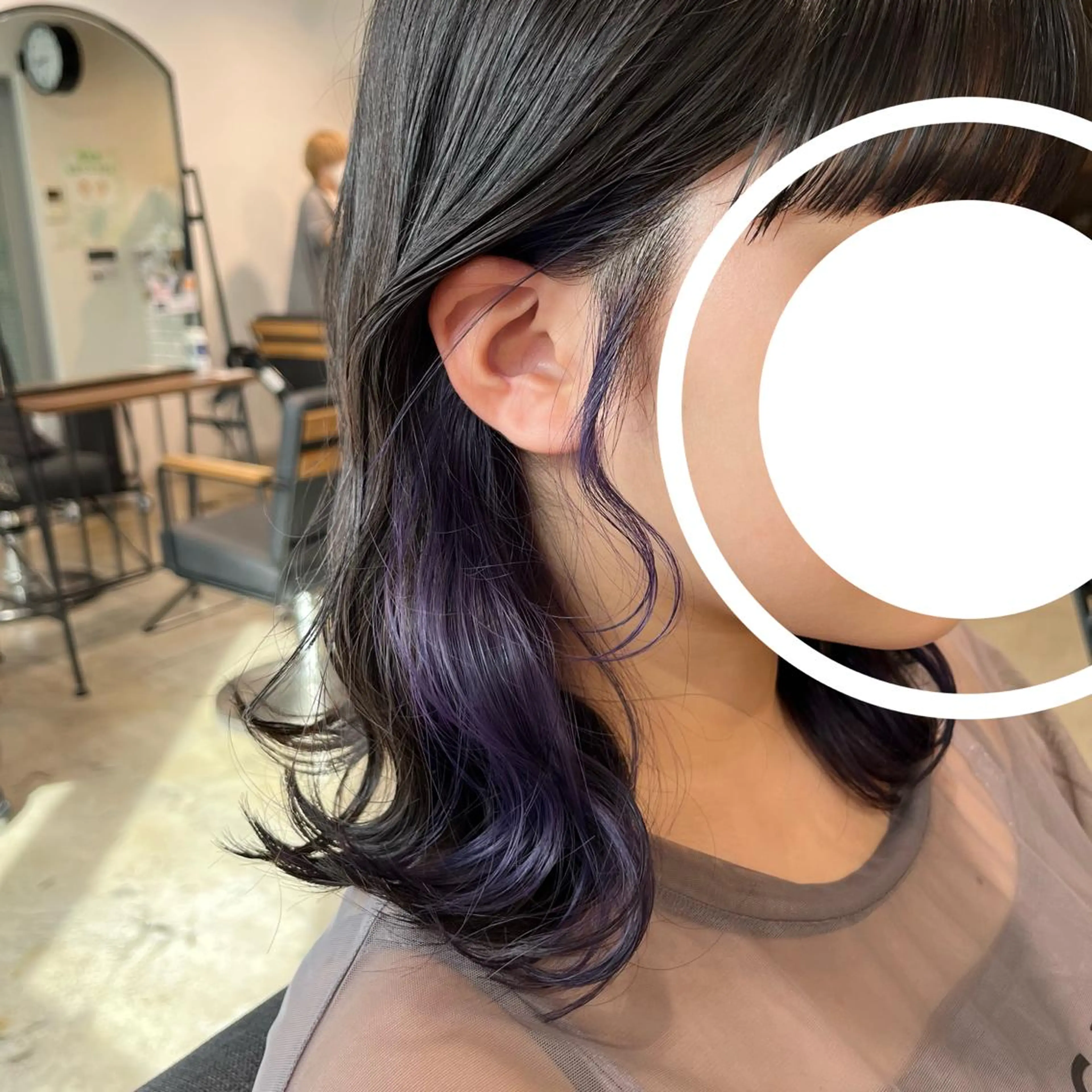 ミディアム カラー インナーカラー ヘアカラー 🌷レイヤーカット/ フルキシオリ🌷のヘアスタイル