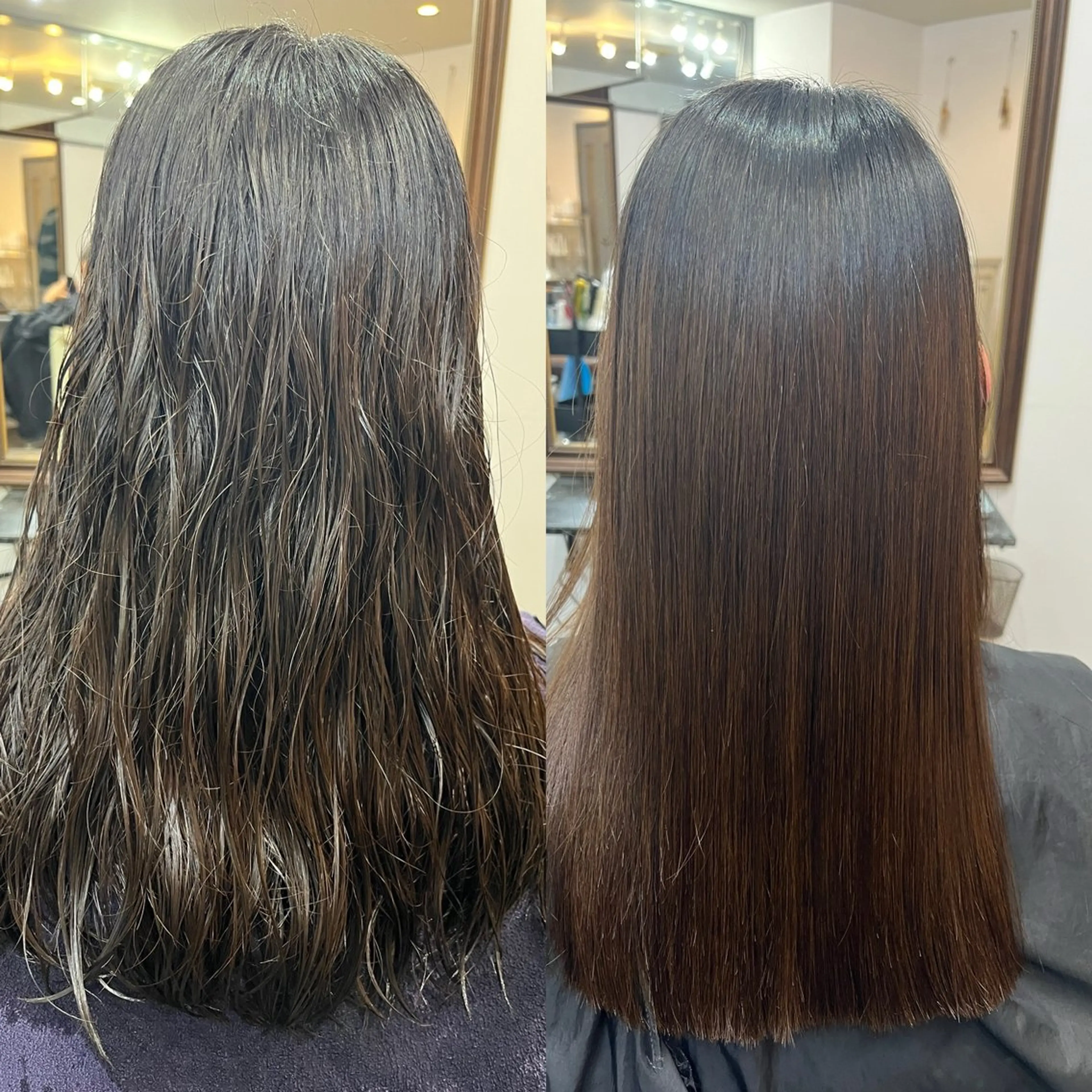 ロング 縮毛矯正 hanaco .のヘアスタイル
