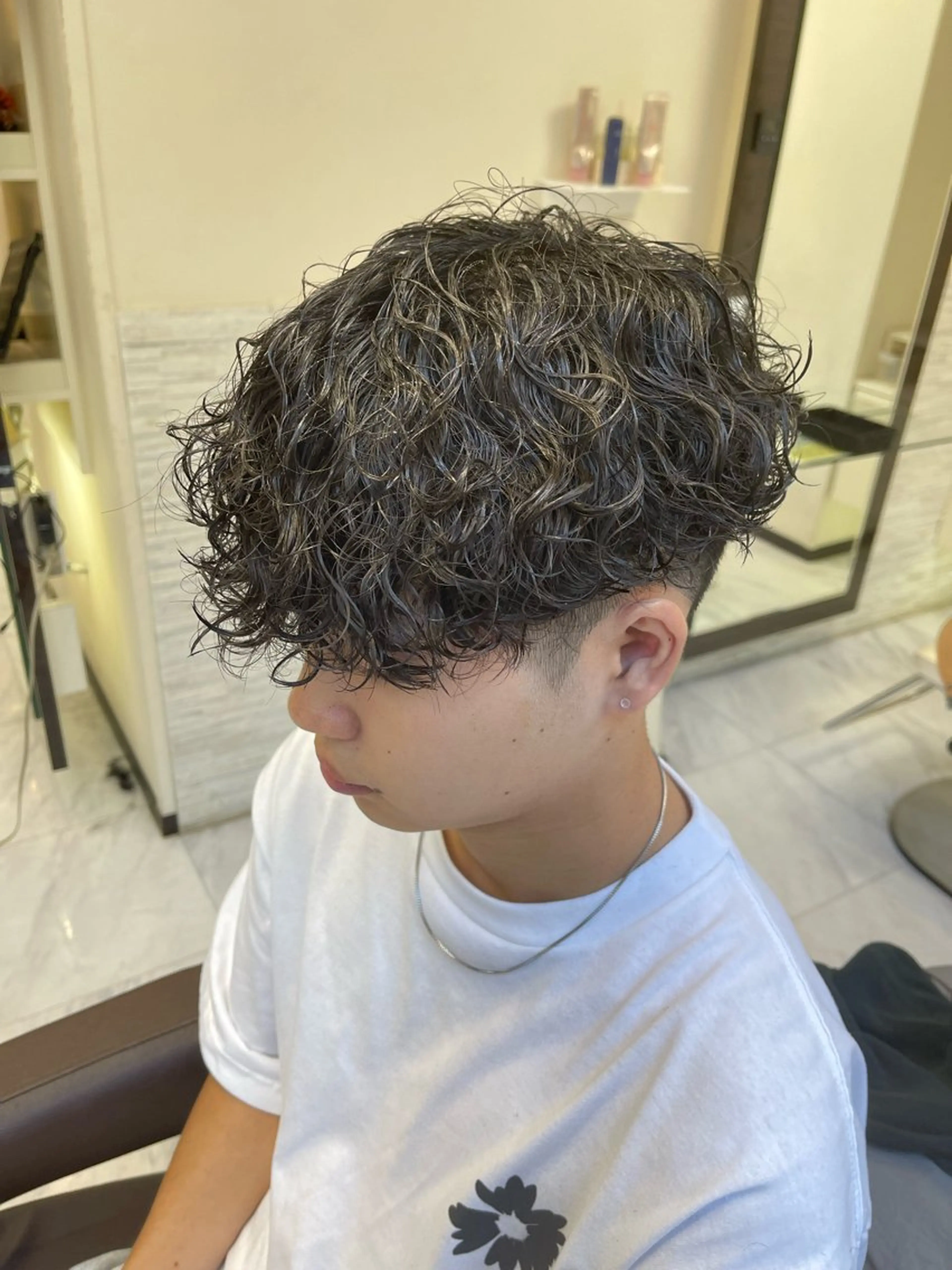 ショート パーマ メンズ メンズパーマ カット パーマ トリートメント 🌻メンズカット 落合諒🌻のヘアスタイル