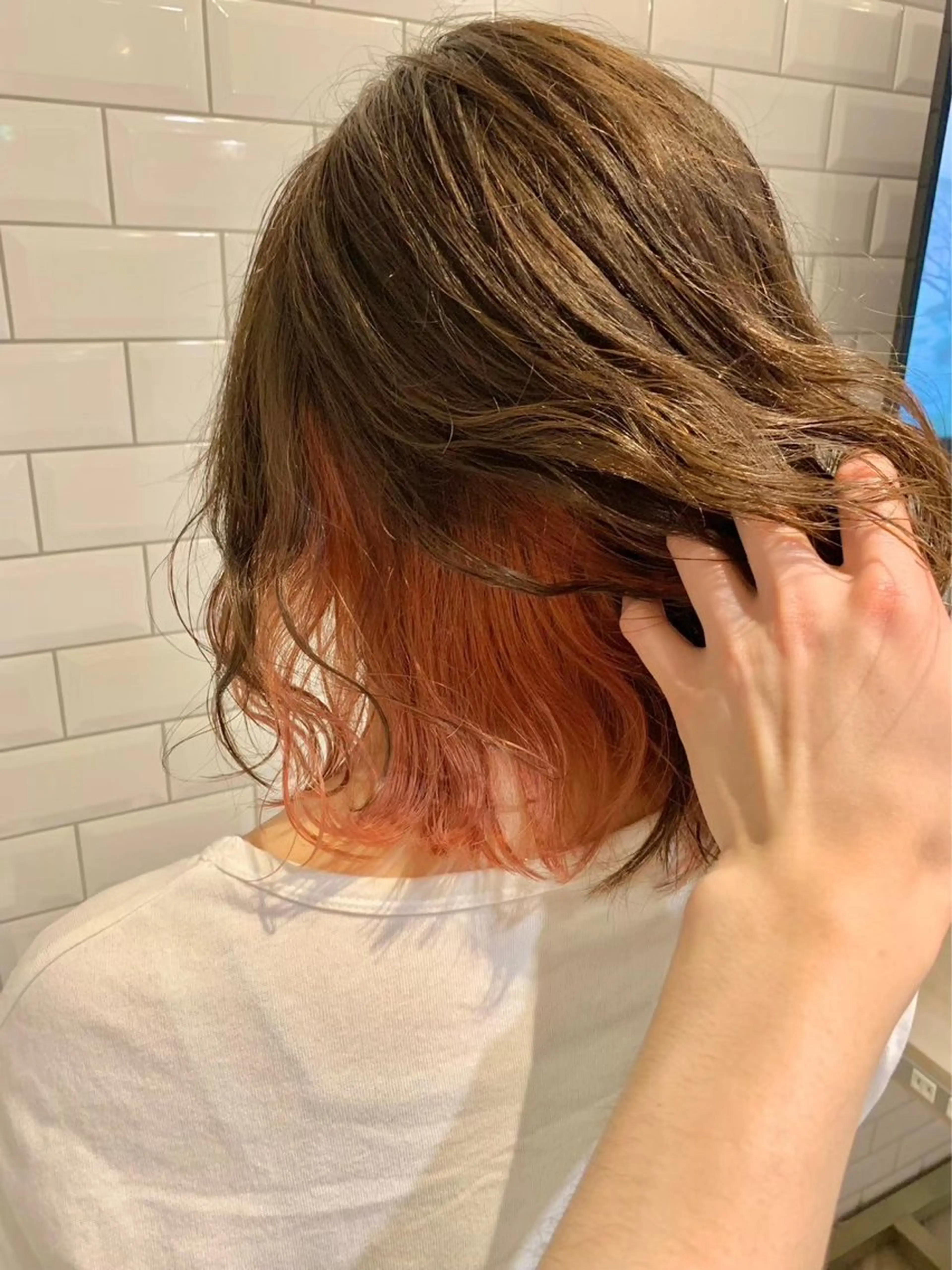 カラー インナーカラー オレンジ ヘアカラー ✨平野 アサト✨のヘアスタイル