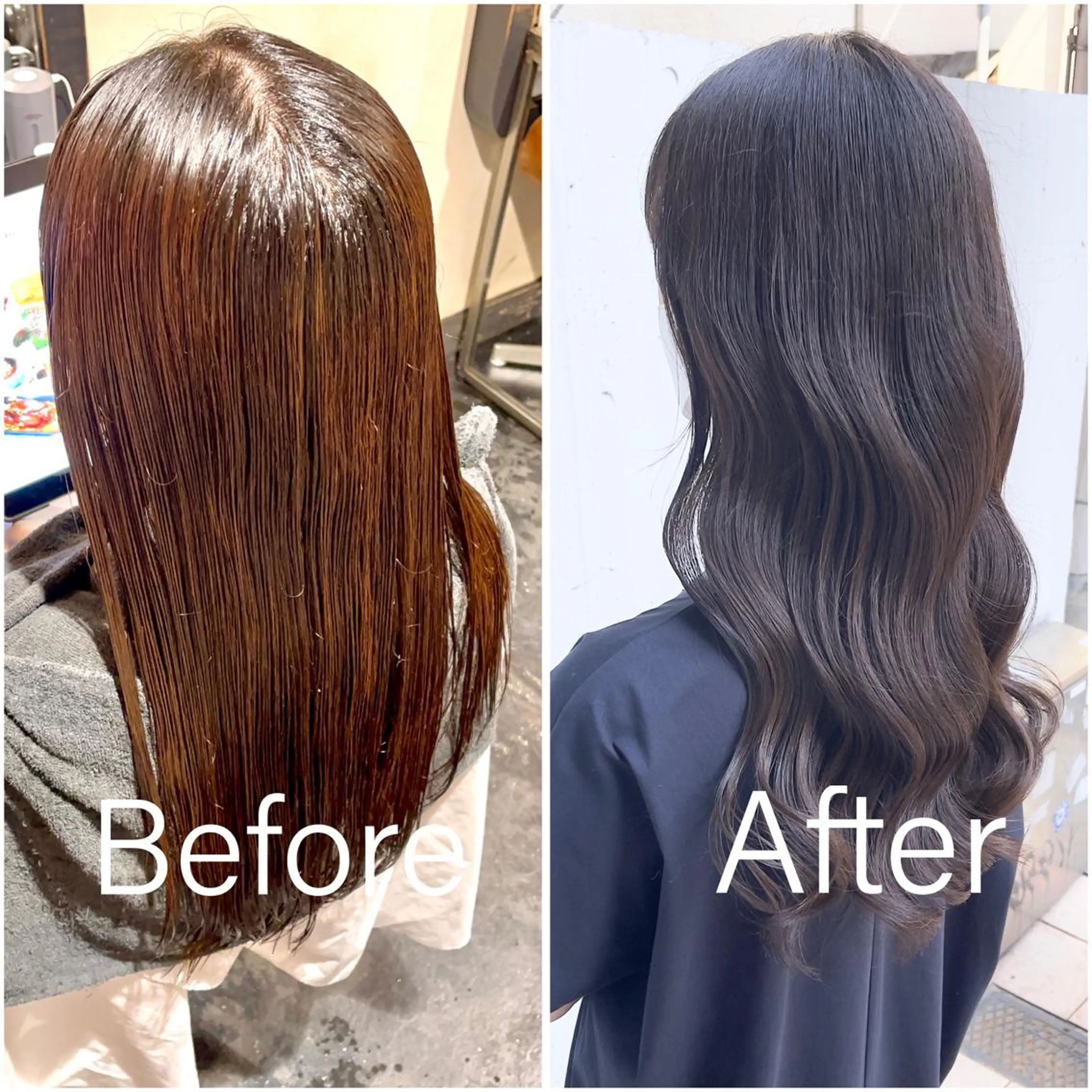 ロング カラー ブリーチ 透明感カラー ブリーチなしカラー 泉 堅也のヘアスタイル