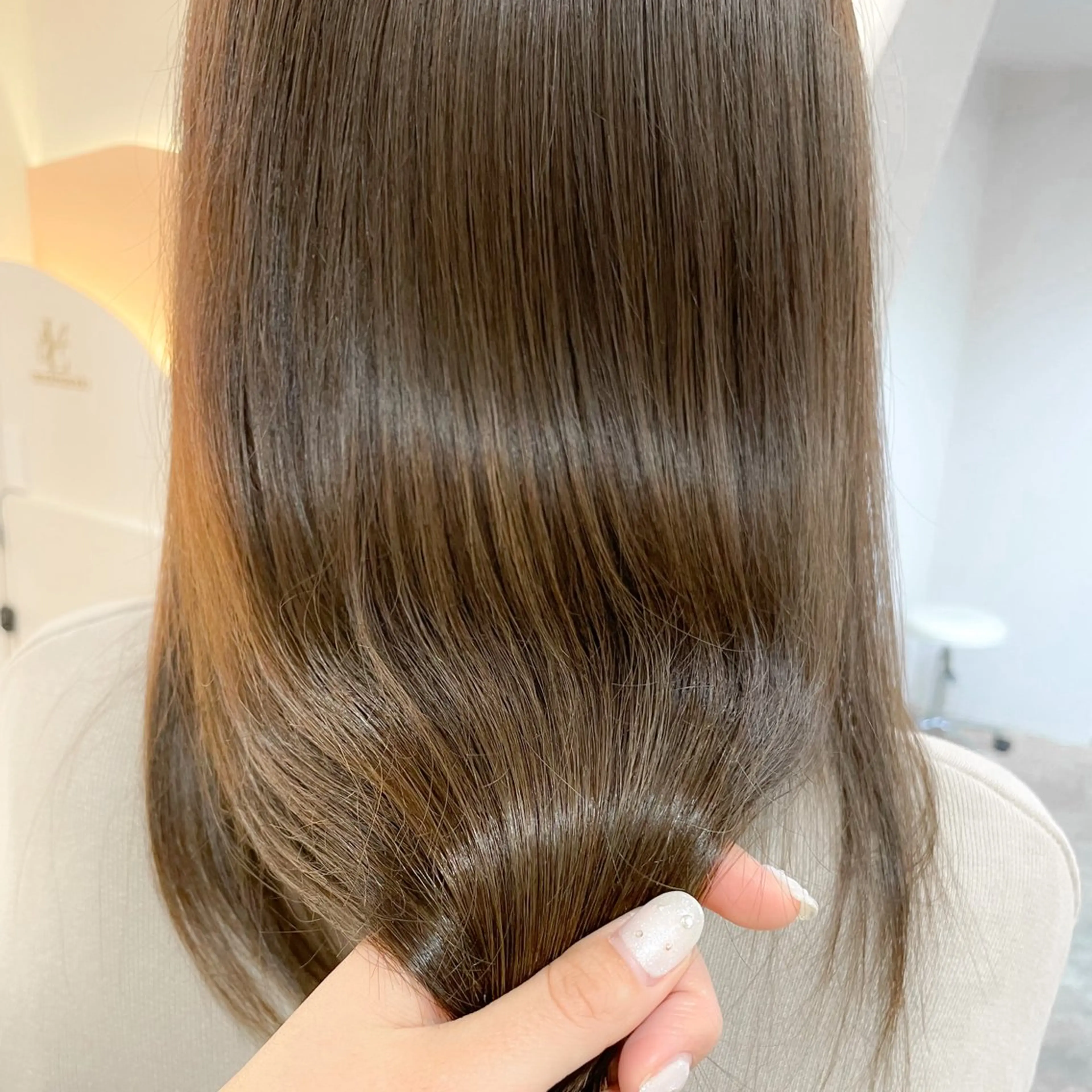 ミディアム カラー ヘアカラー トリートメント ミディアム/顔周り/ ベージュ🌼mayuのヘアスタイル