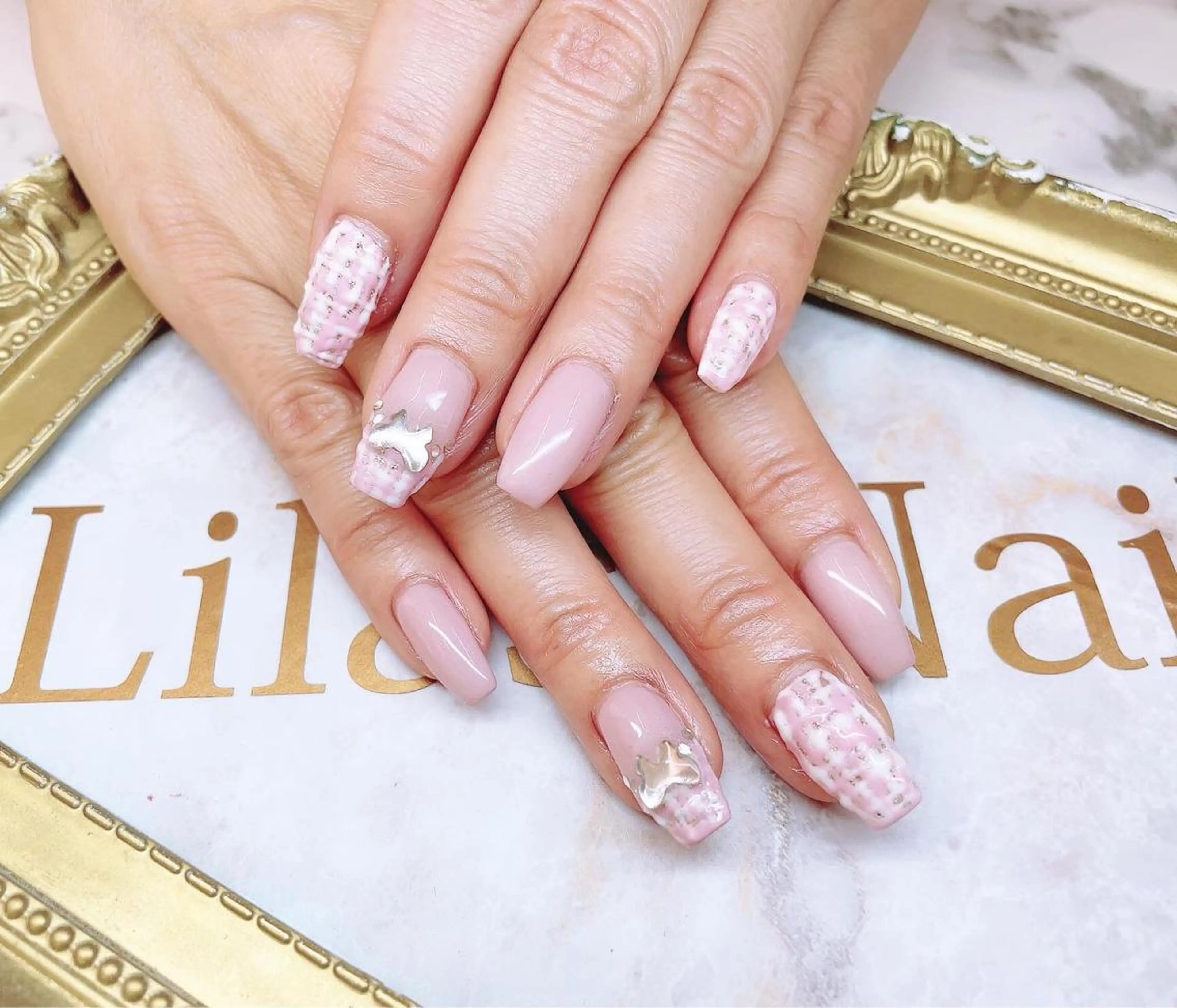 ネイル 入学式 フレンチネイル ジェルネイル グラデーション 卒業式 Lilas Nailのネイルデザイン