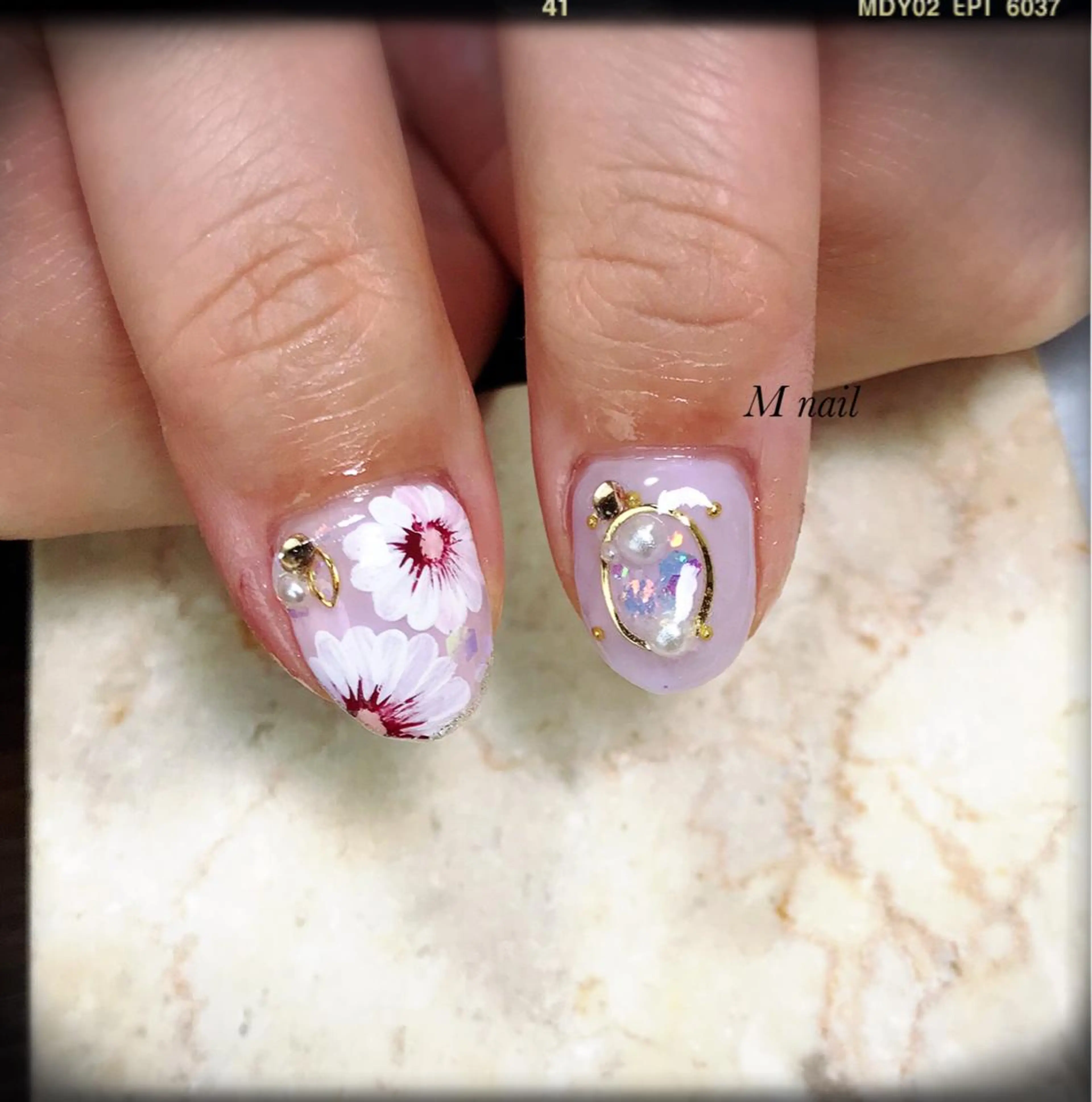 ネイル フラワーネイル M nail 市原市ちはら台のネイルデザイン