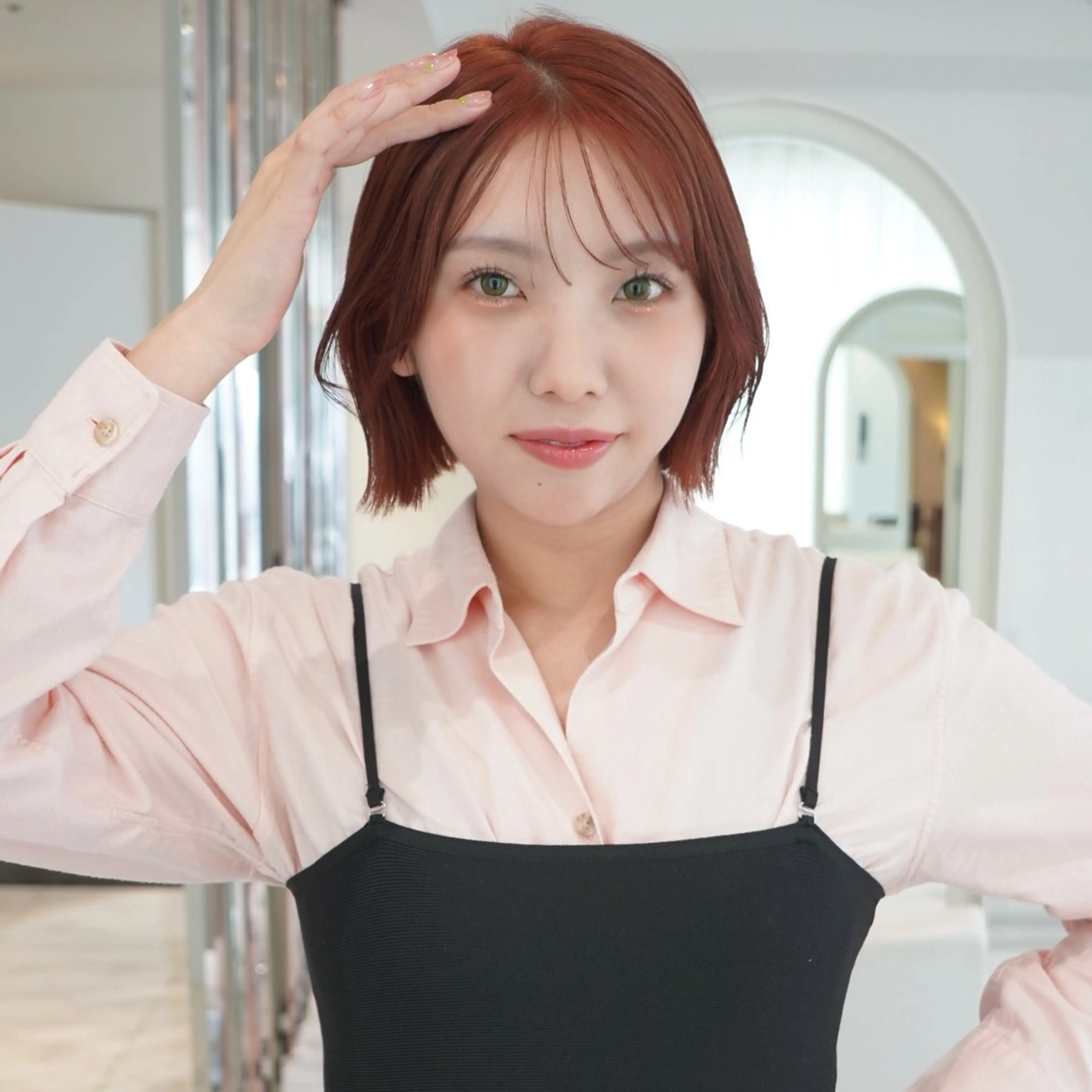 カラー 飯田 優花/カットモデルのヘアスタイル