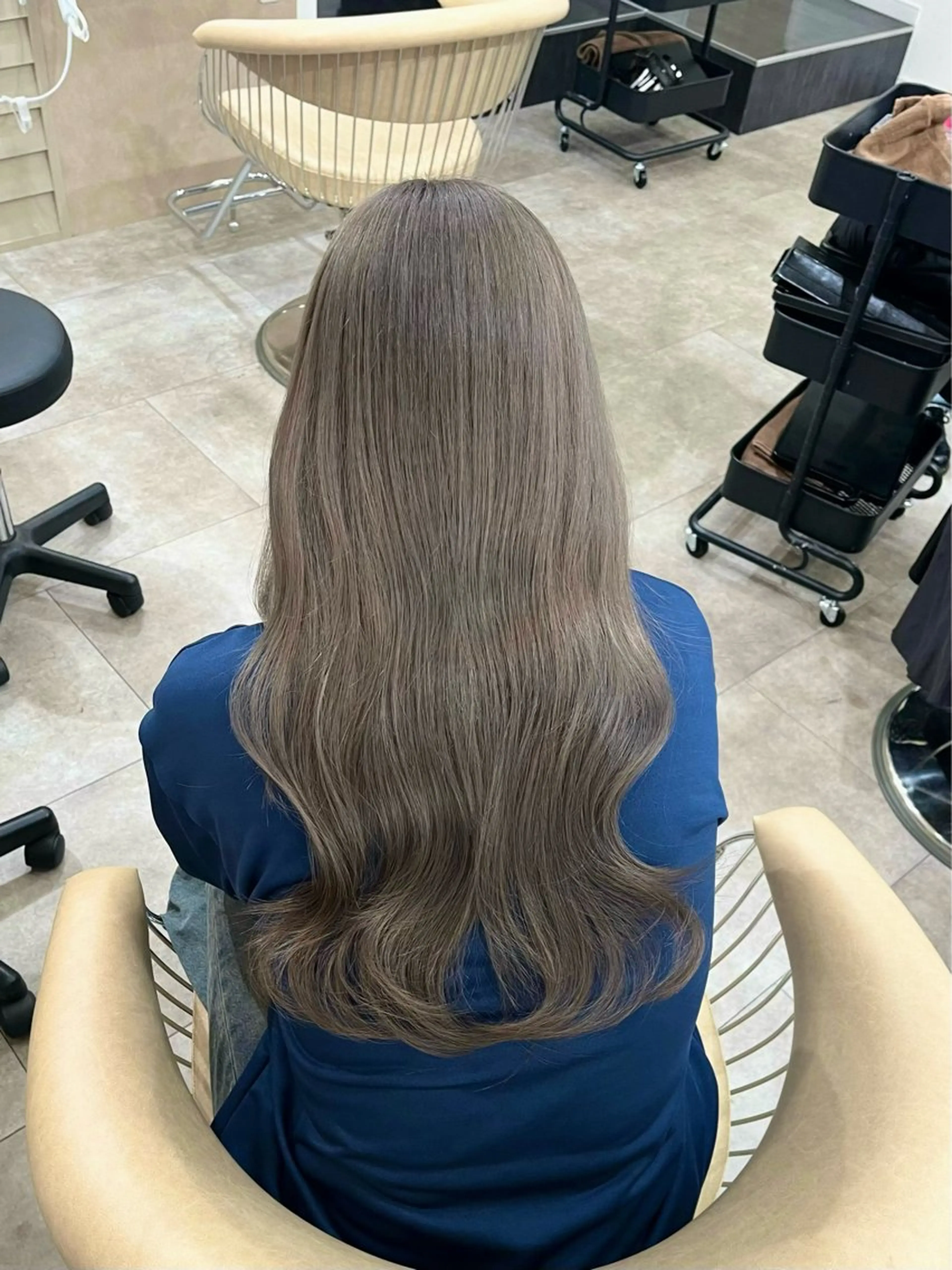 ロング カラー ブリーチ ケアブリーチ ダブルカラー カット ヘアカラー トリートメント 廣庭 勇人のヘアスタイル