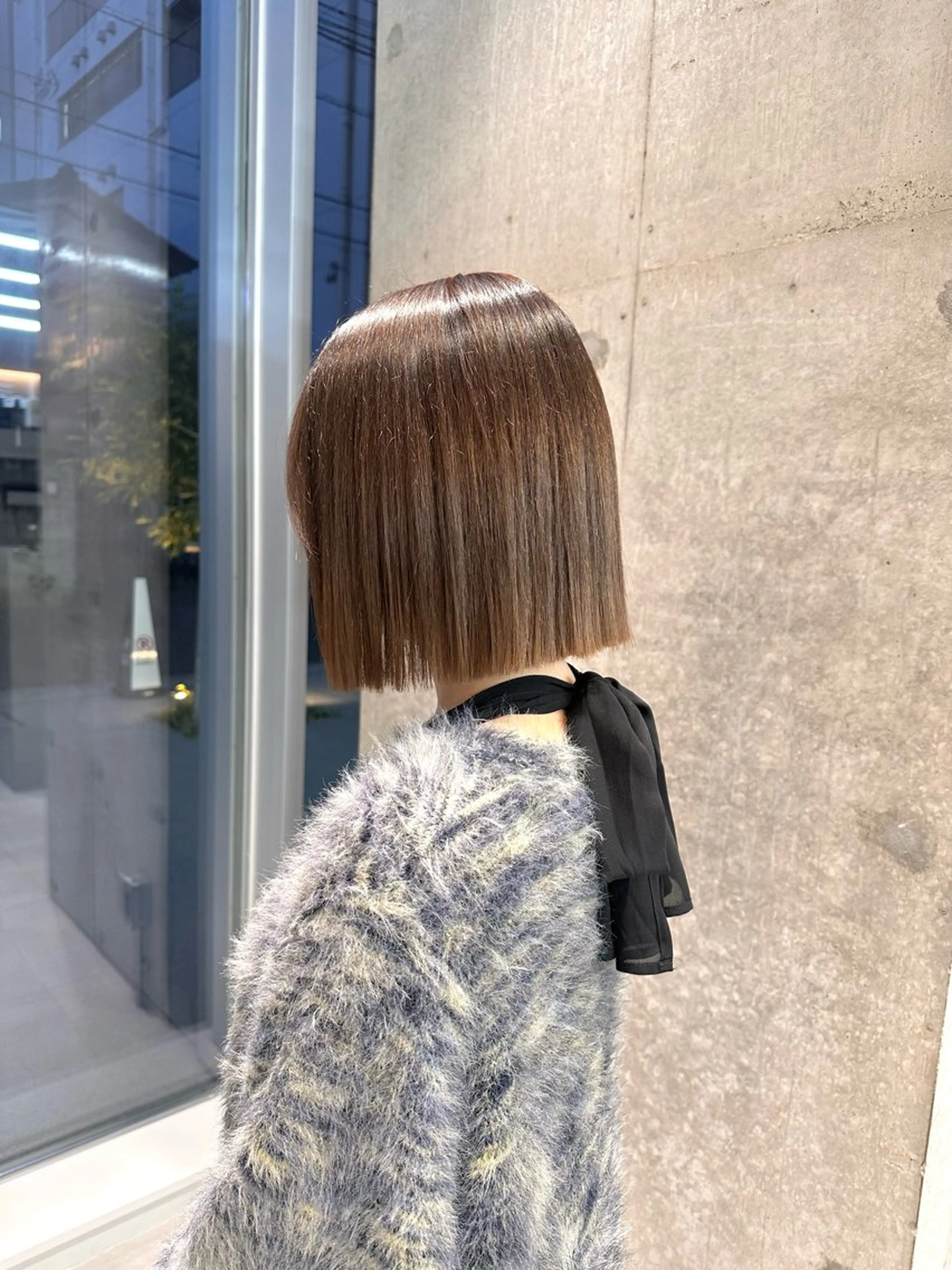 ショート カラー ボブ 縮毛矯正 染谷 遥花のヘアスタイル