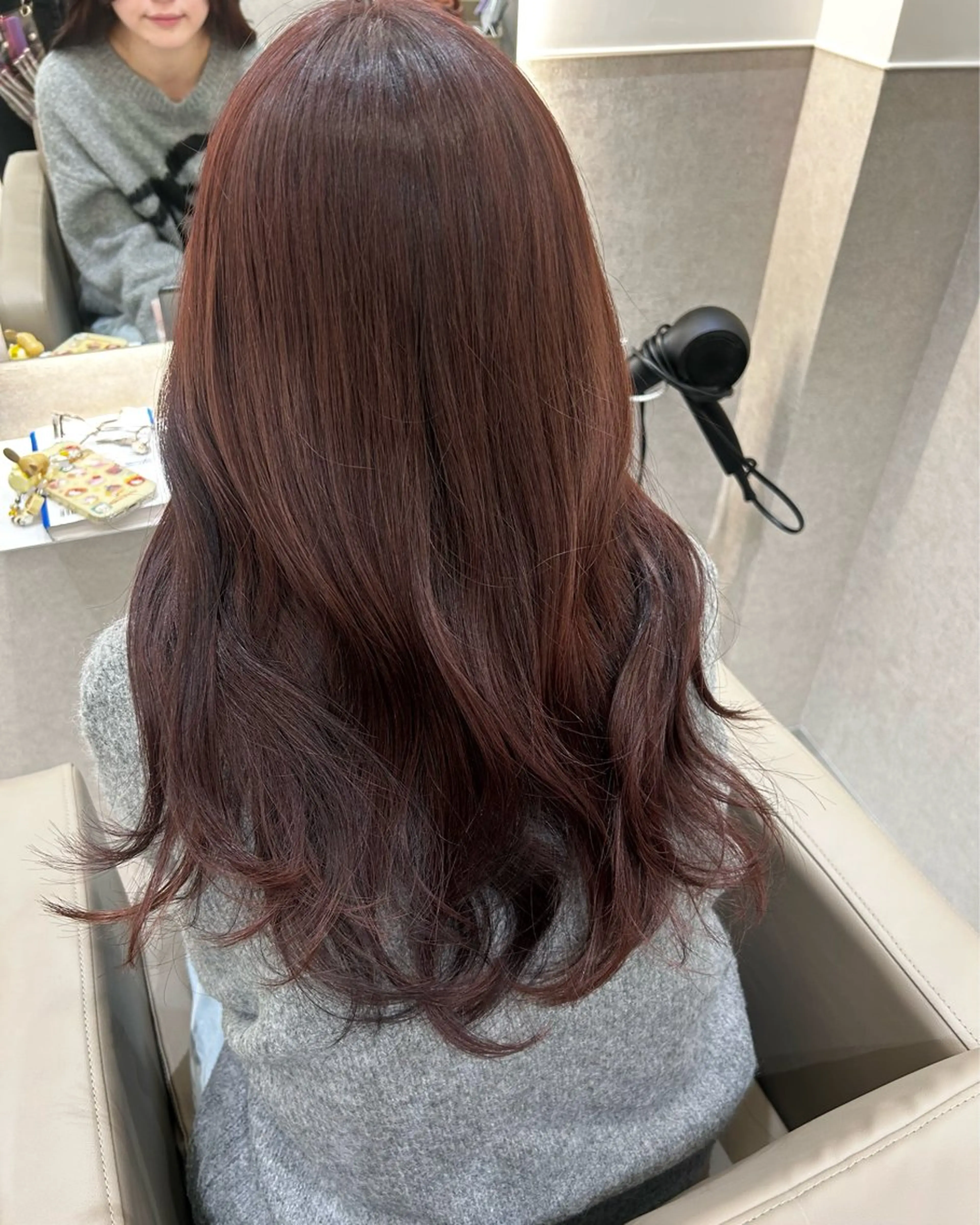 ロング カラー ブリーチ ラベンダーカラー ピンクカラー ピンクラベンダー カット ヘアカラー トリートメント Nanaha /レイヤーカットのヘアスタイル