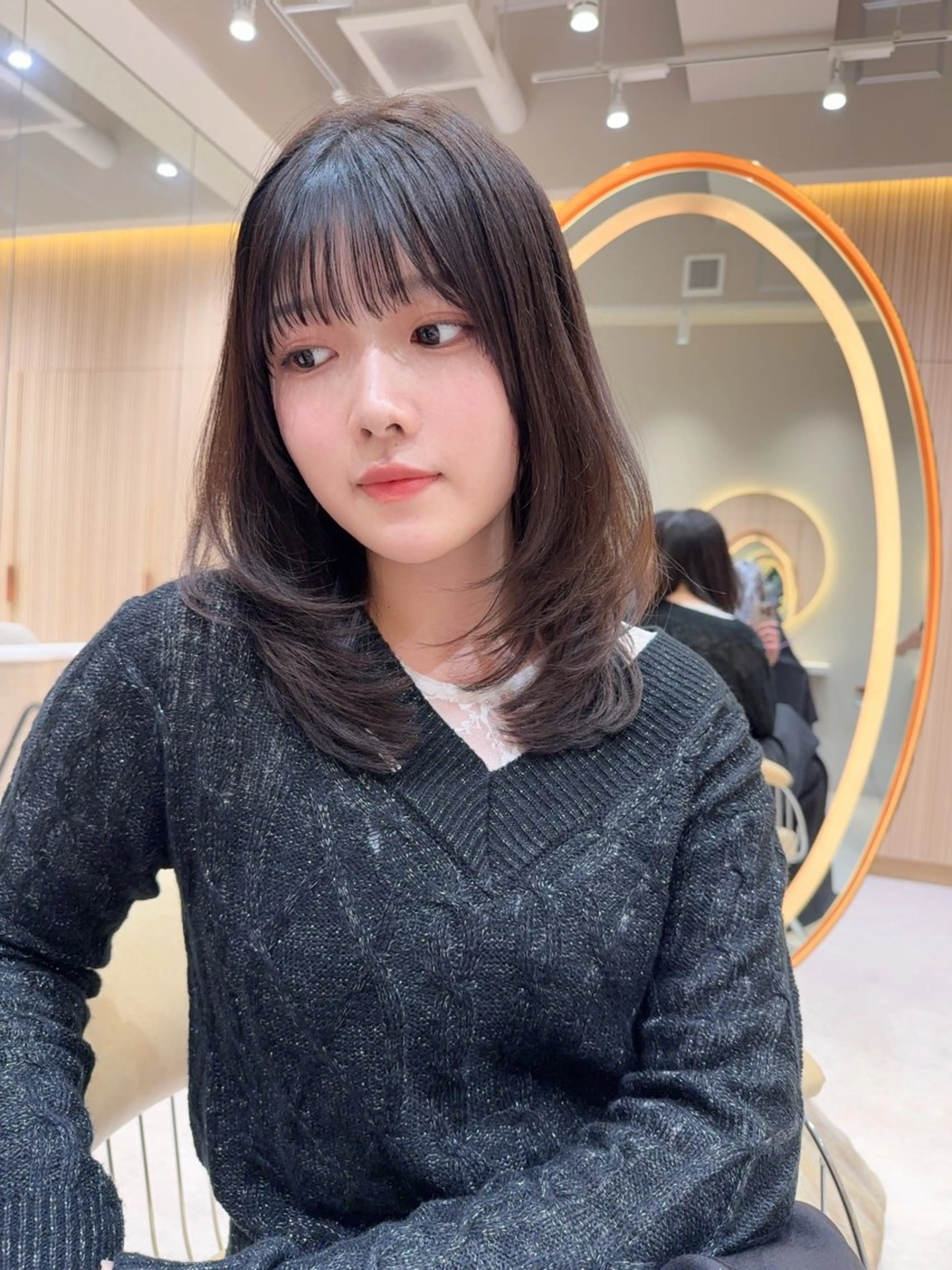 セミロング カラー カット ヘアカラー トリートメント 縮毛矯正✨🫧 レイヤー川村利幸のヘアスタイル