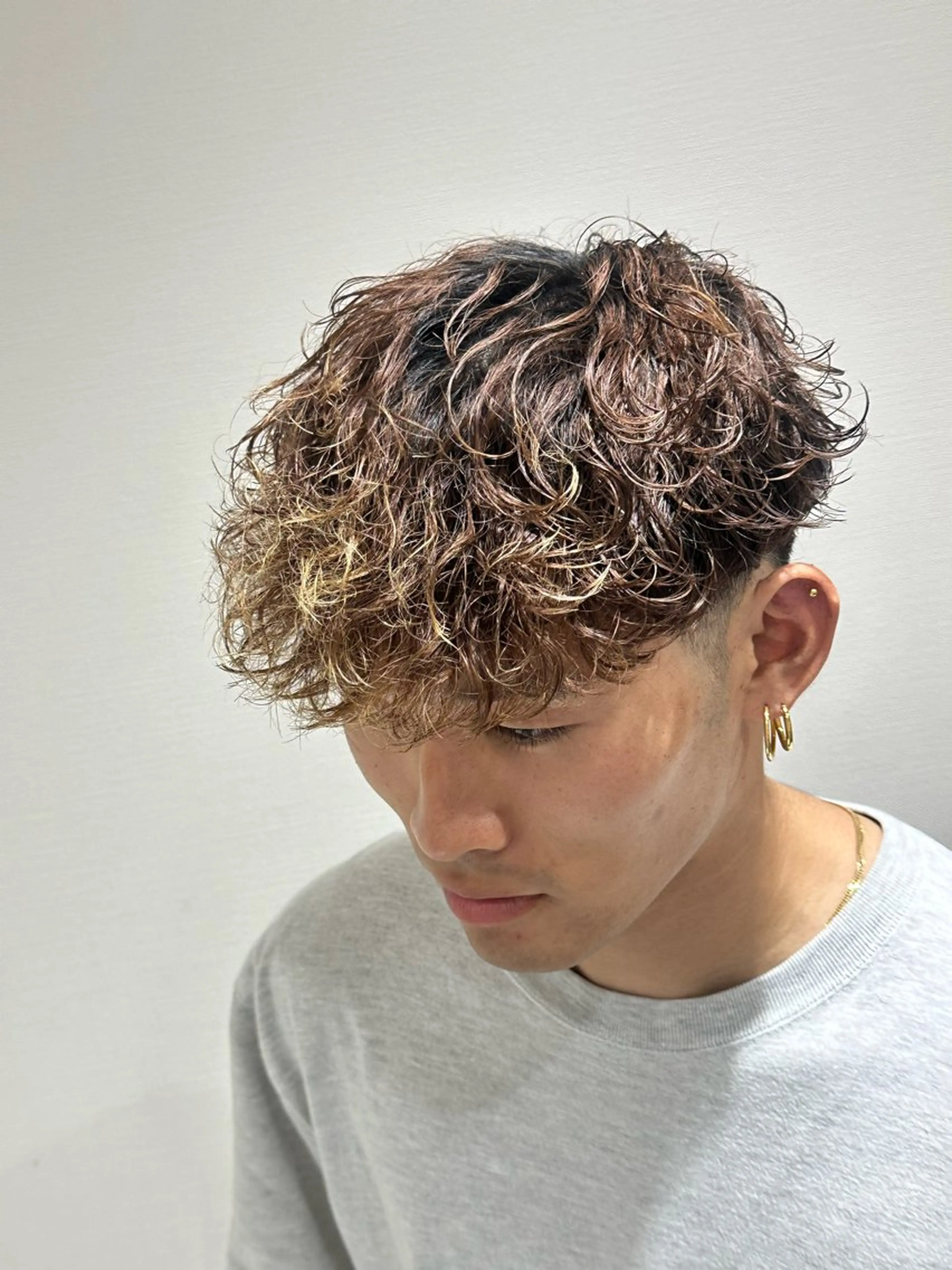 メンズ マッシュ スペインカール メンズ専門美容師／ メンズパーマ／森口のヘアスタイル