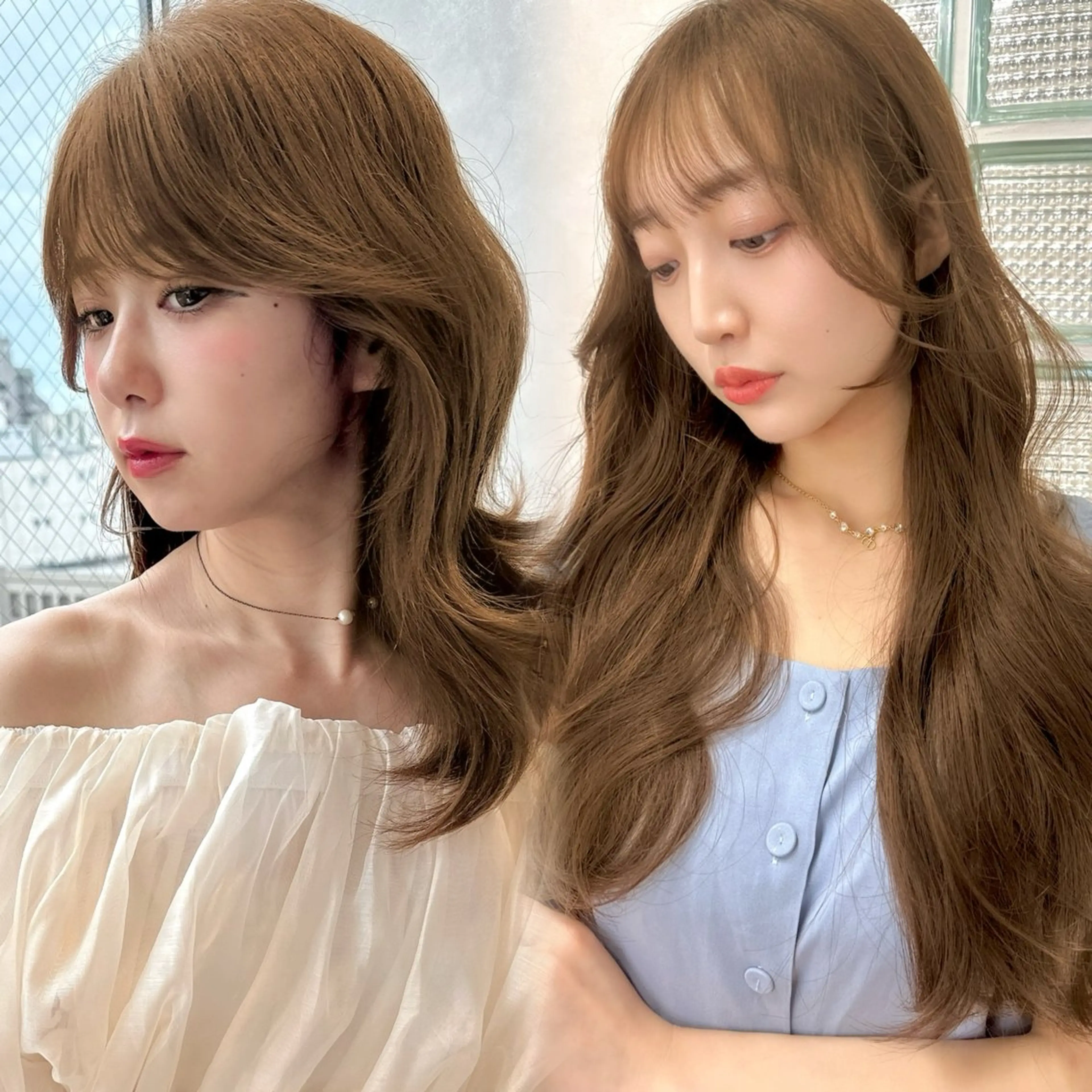 セミロング アッシュ カット ヘアカラー 森 隆秀/韓国ヘアのヘアスタイル