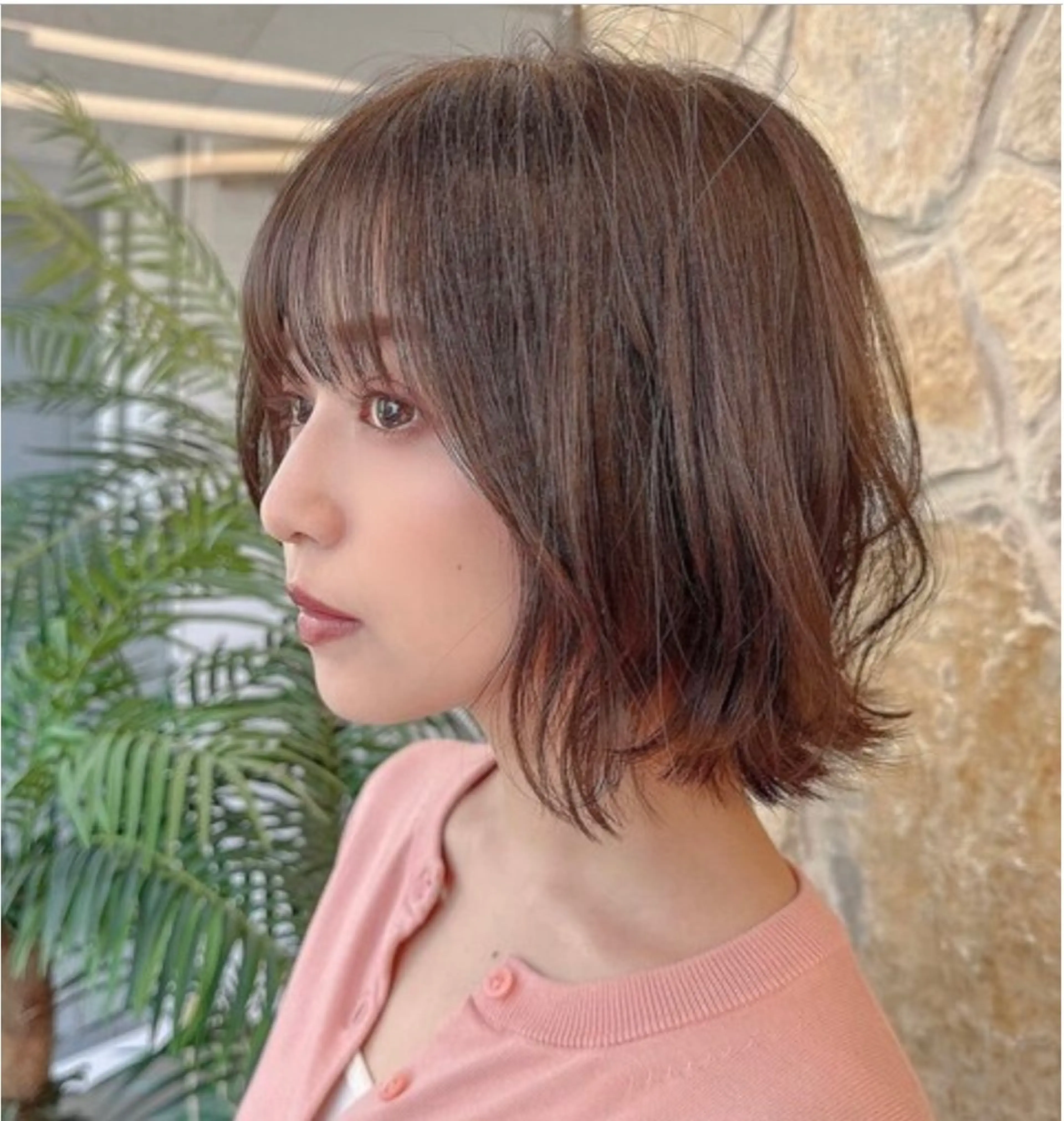 ミディアム 梶 久菜乃のヘアスタイル