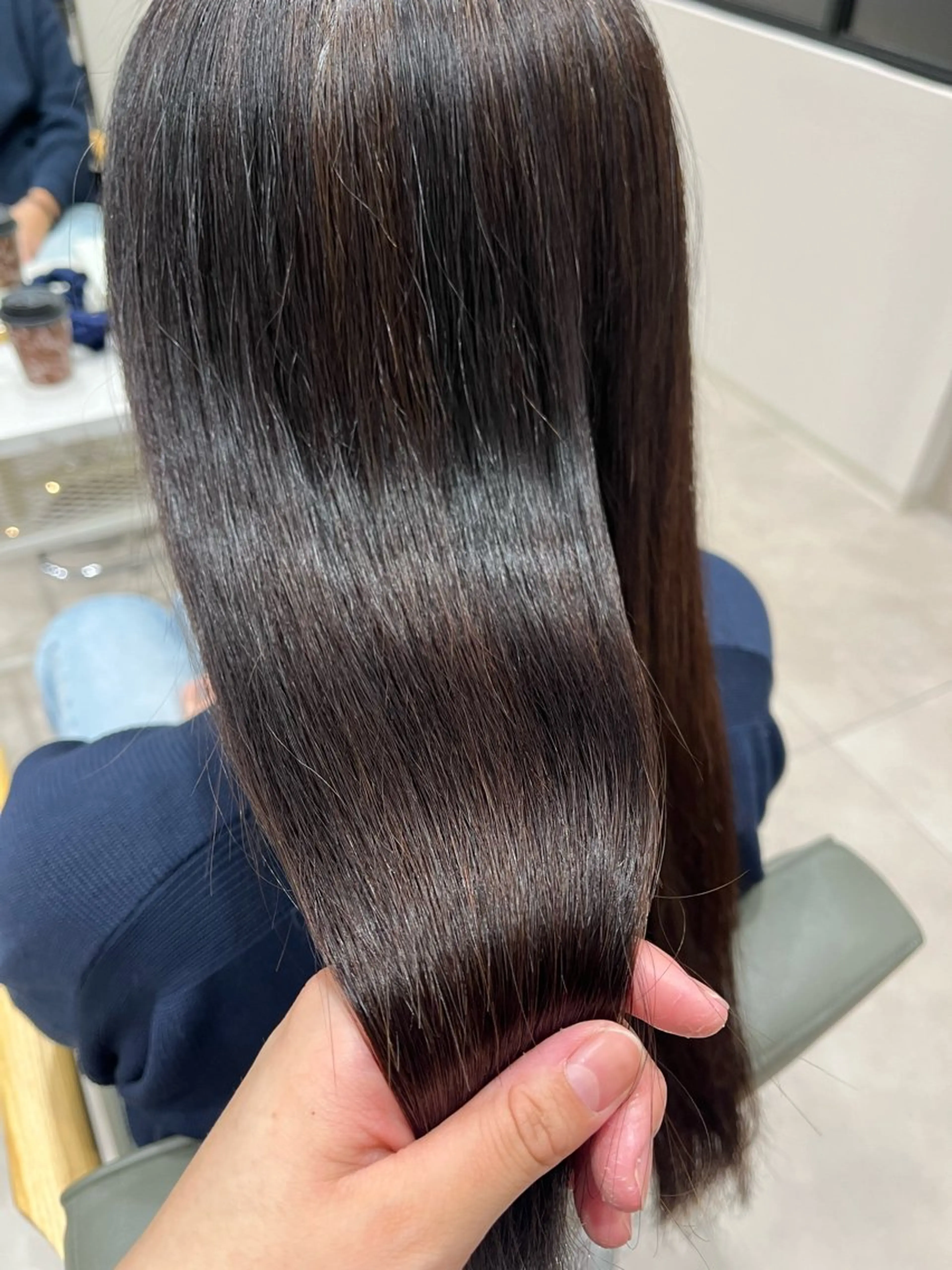 ロング 縮毛矯正 カット 縮毛矯正 newi大分/ 磯部栞里／艶感カラーのヘアスタイル