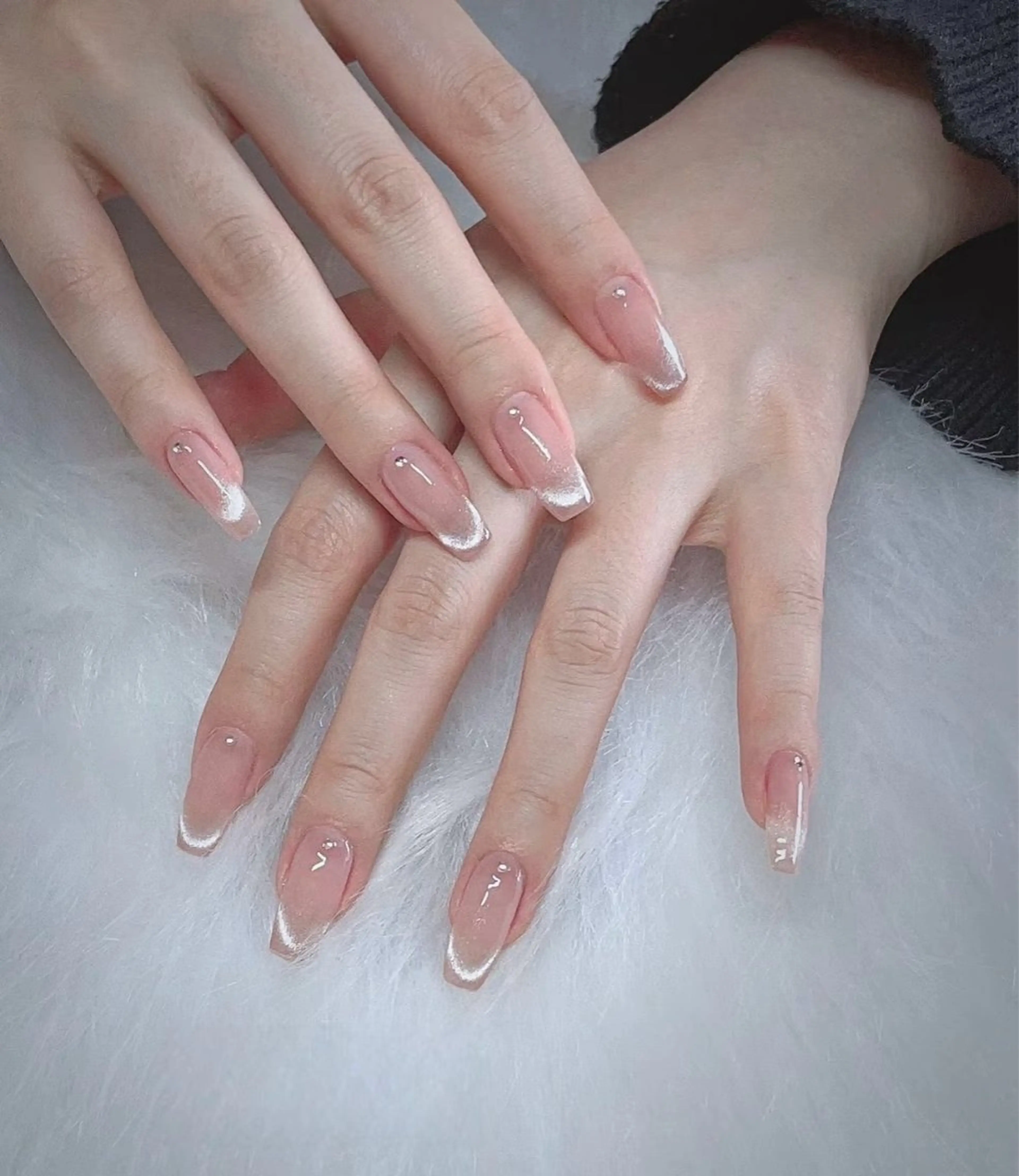 マグネットフレンチ(自爪)の写真