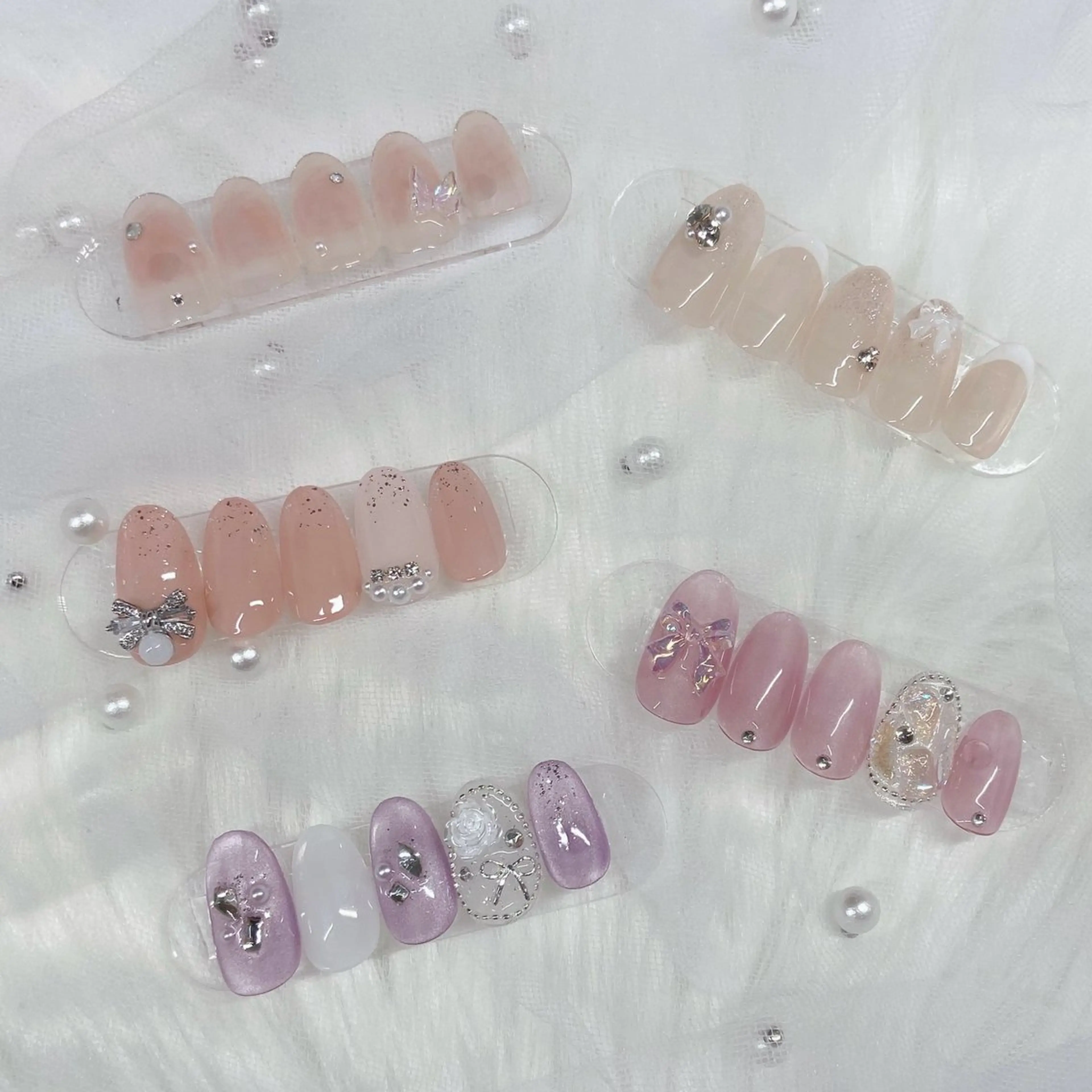 ネイル キラキラネイル ピンク シンプルネイル ハンドネイル べルミエール sakiのネイルデザイン