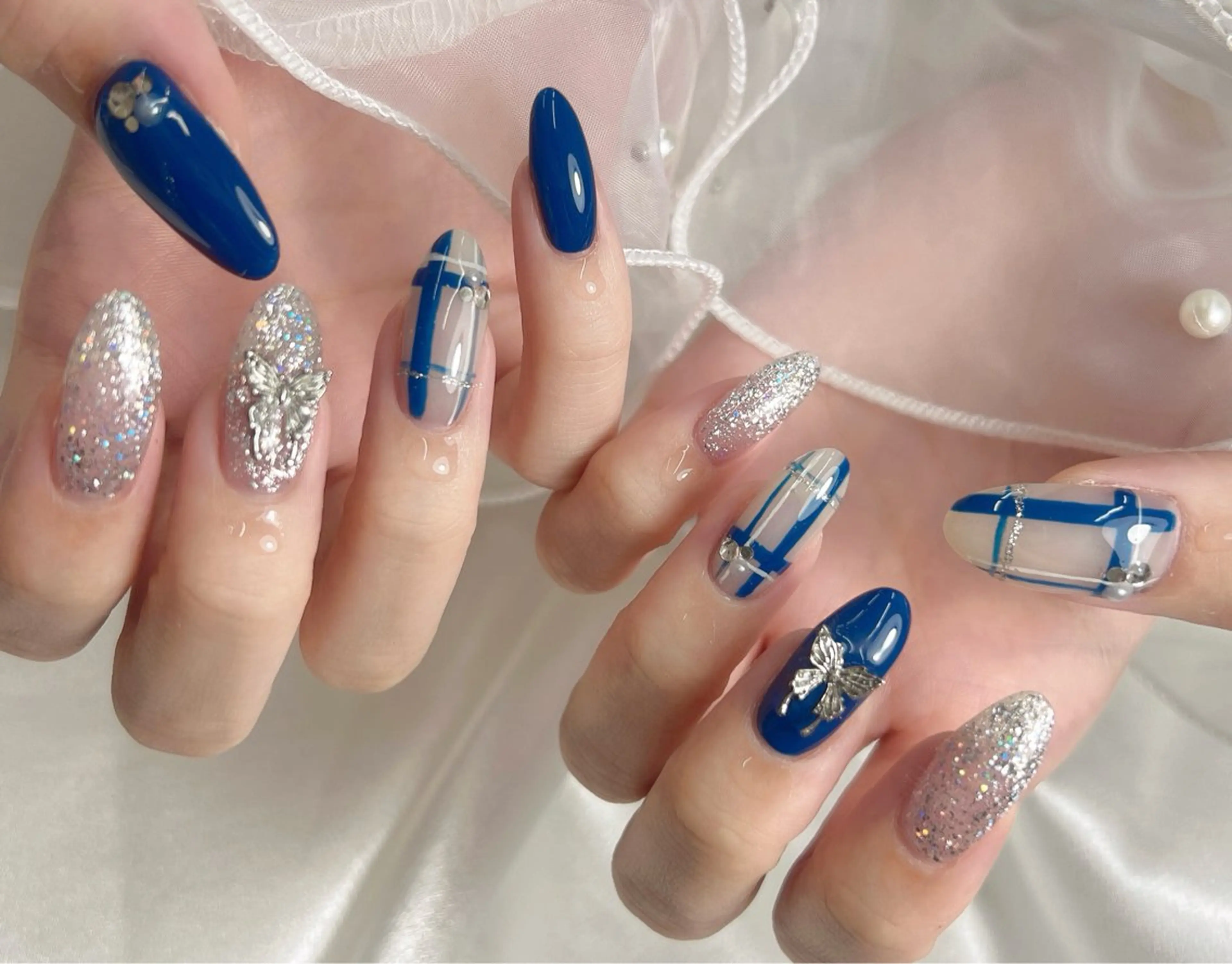 ネイル ハンドネイル bijou nails　蓮のネイルデザイン