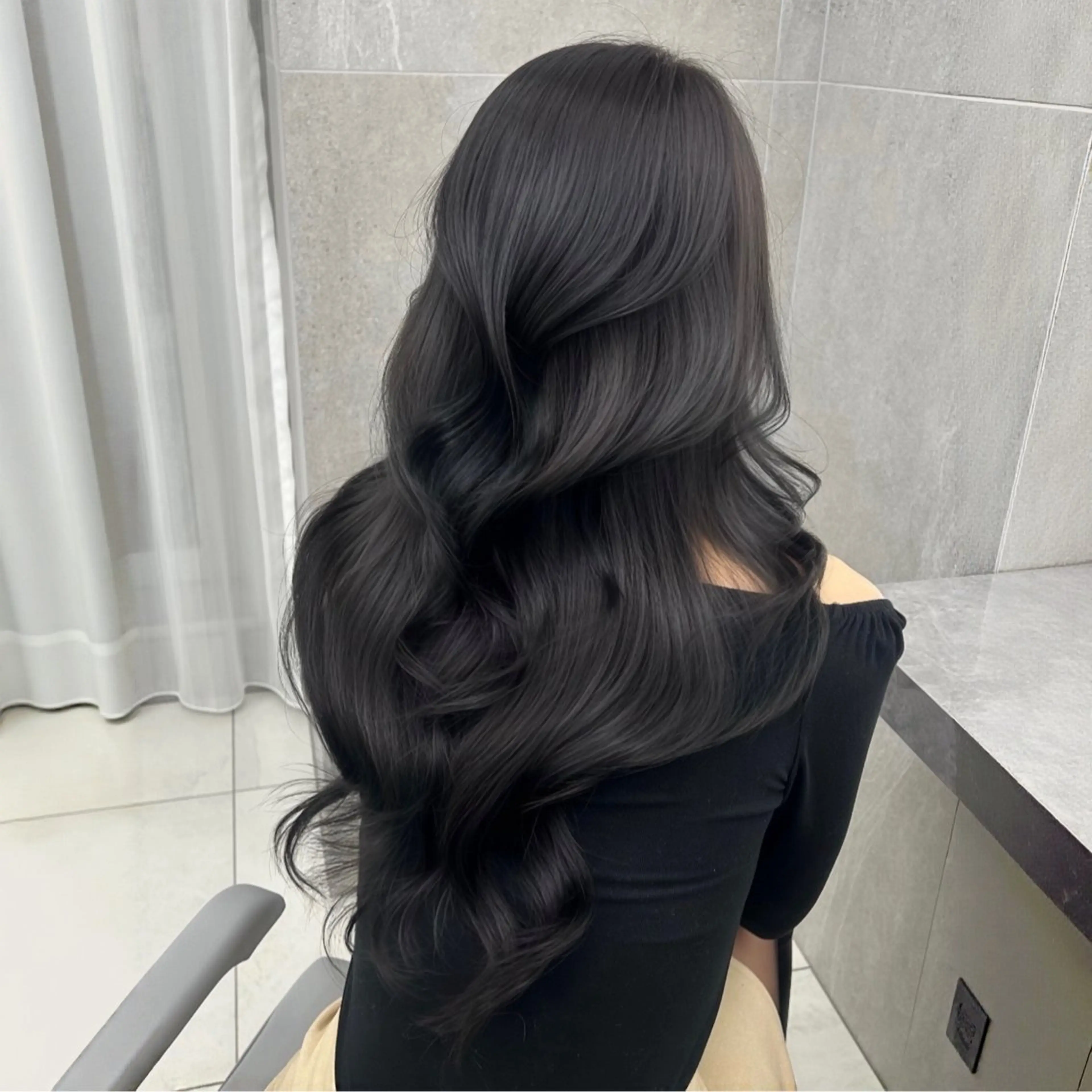 ロング 髪質改善 トリートメント トリートメント 透明感カラー/髪質 改善トリ/水野朝晴のヘアスタイル