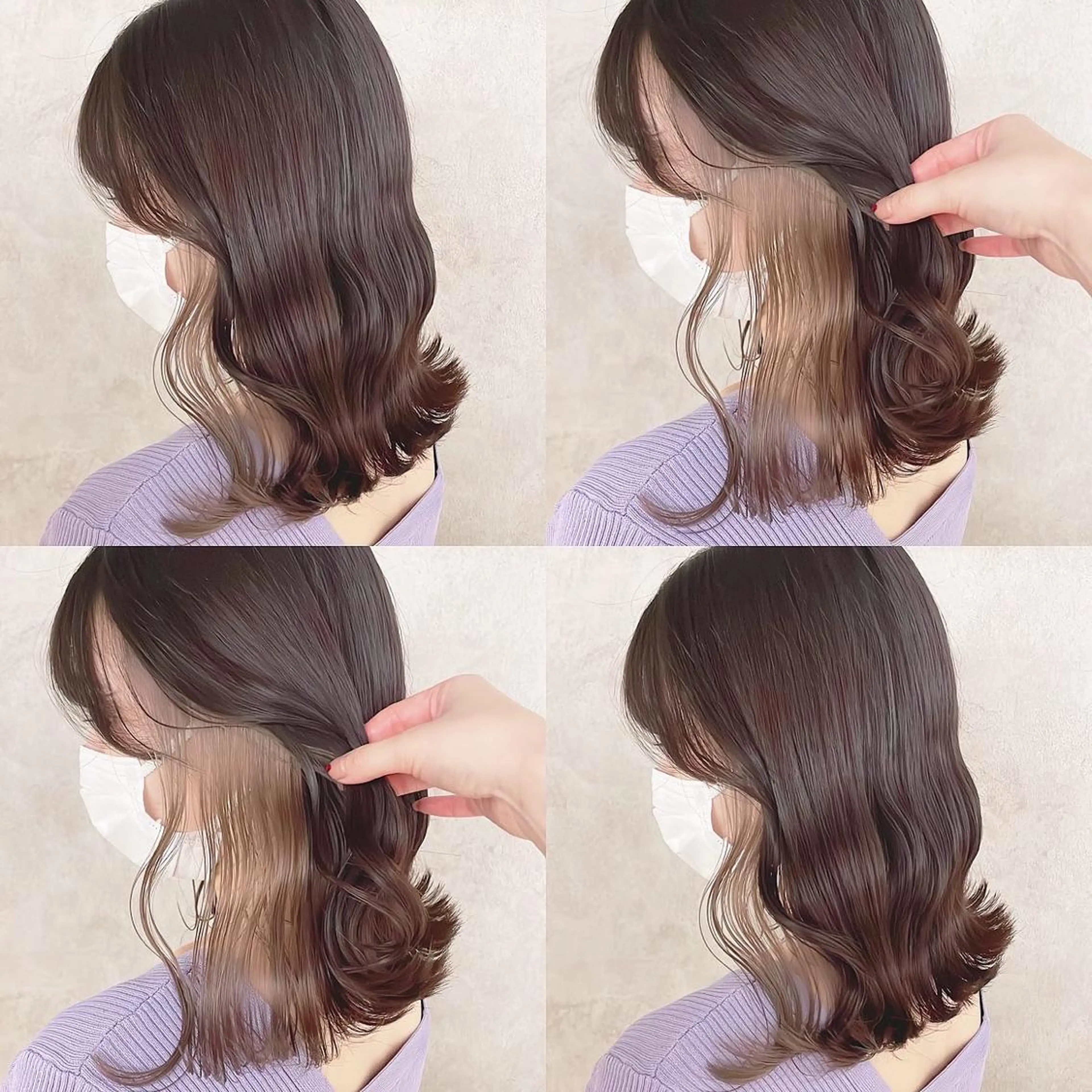 カラー ベージュカラー ブリーチ ヘアカラー トリートメント 渋谷:インナーカラー ／🍒エリカ🍒のヘアスタイル