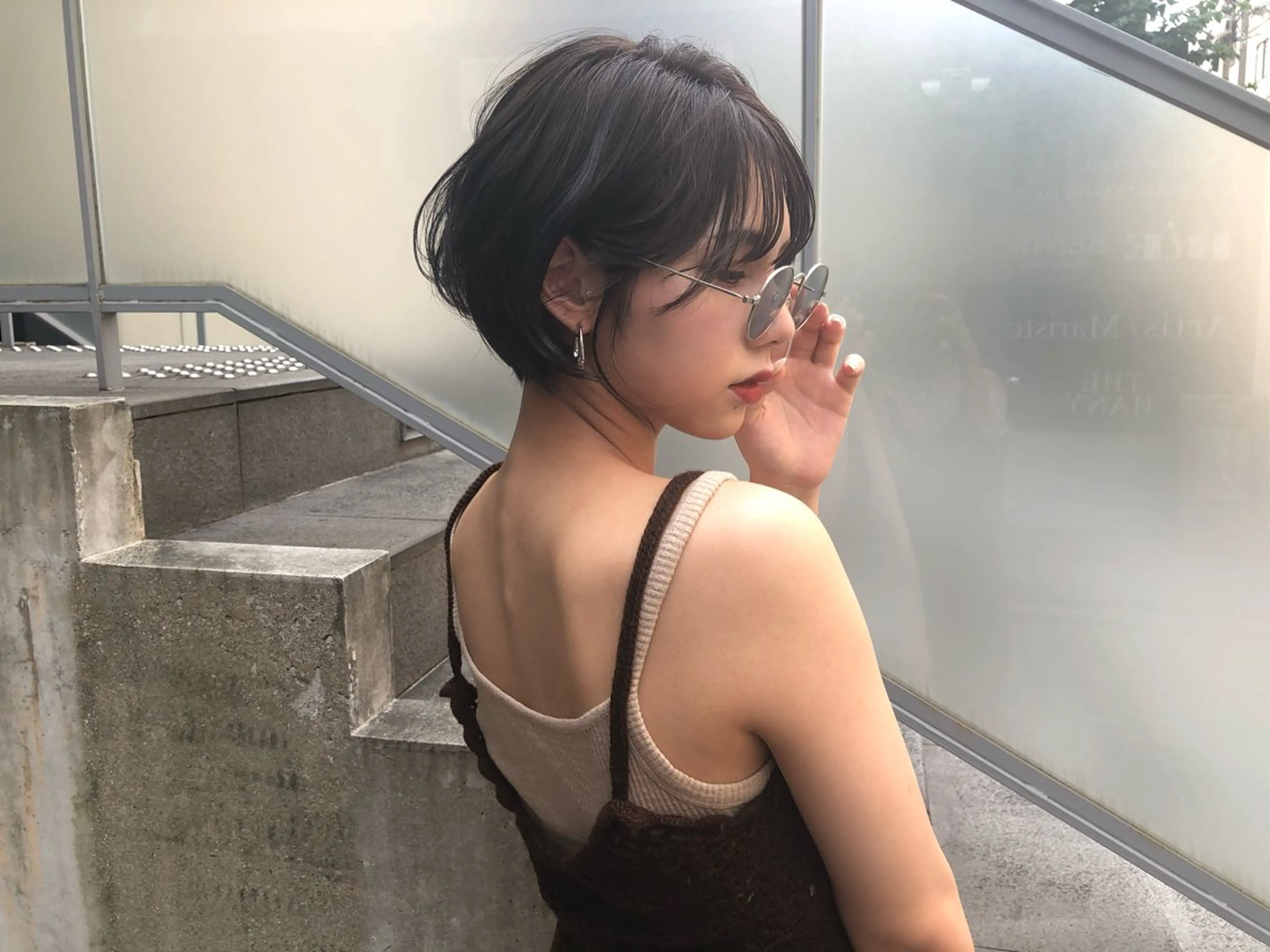 ショート カラー カット ヘアカラー トリートメント ショート/ボブ/ 心斎橋/宮脇美奈のヘアスタイル