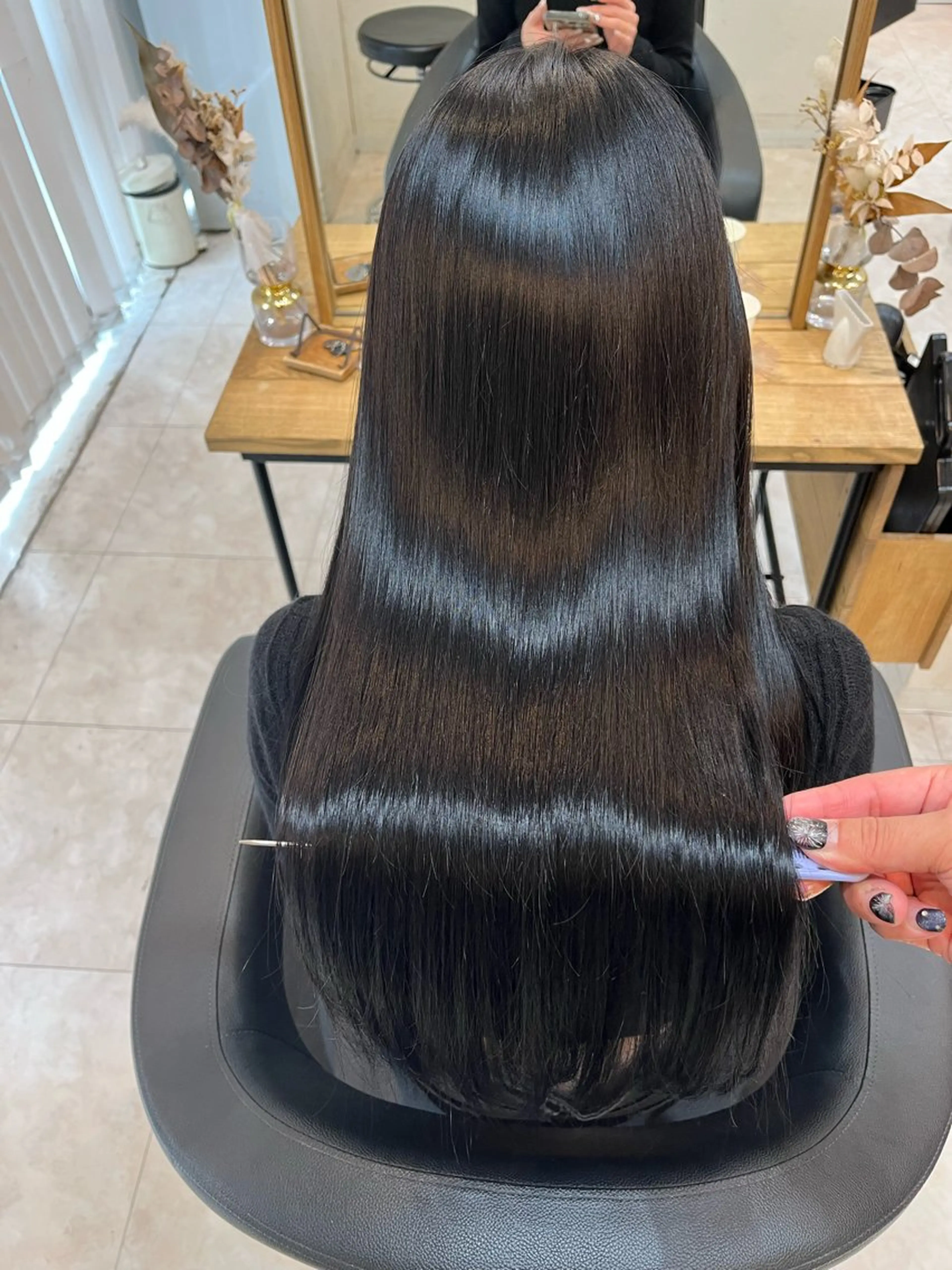 ロング カット 縮毛矯正 水原　悠吾 ELISS　ブリーチのヘアスタイル