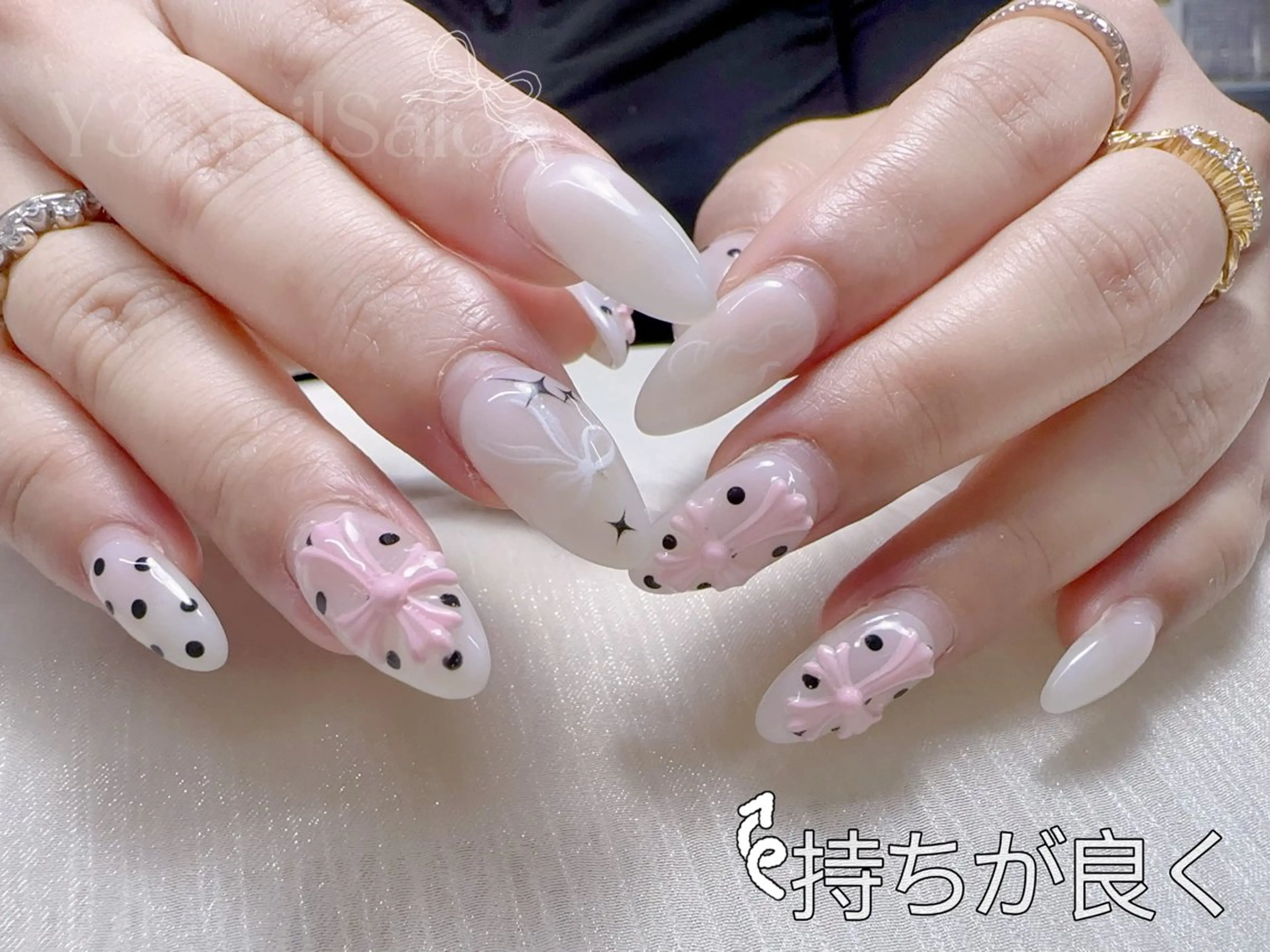 ネイル アートネイル 持ち込み ニュアンスネイル ハンドネイル Y3 NailSalonのネイルデザイン