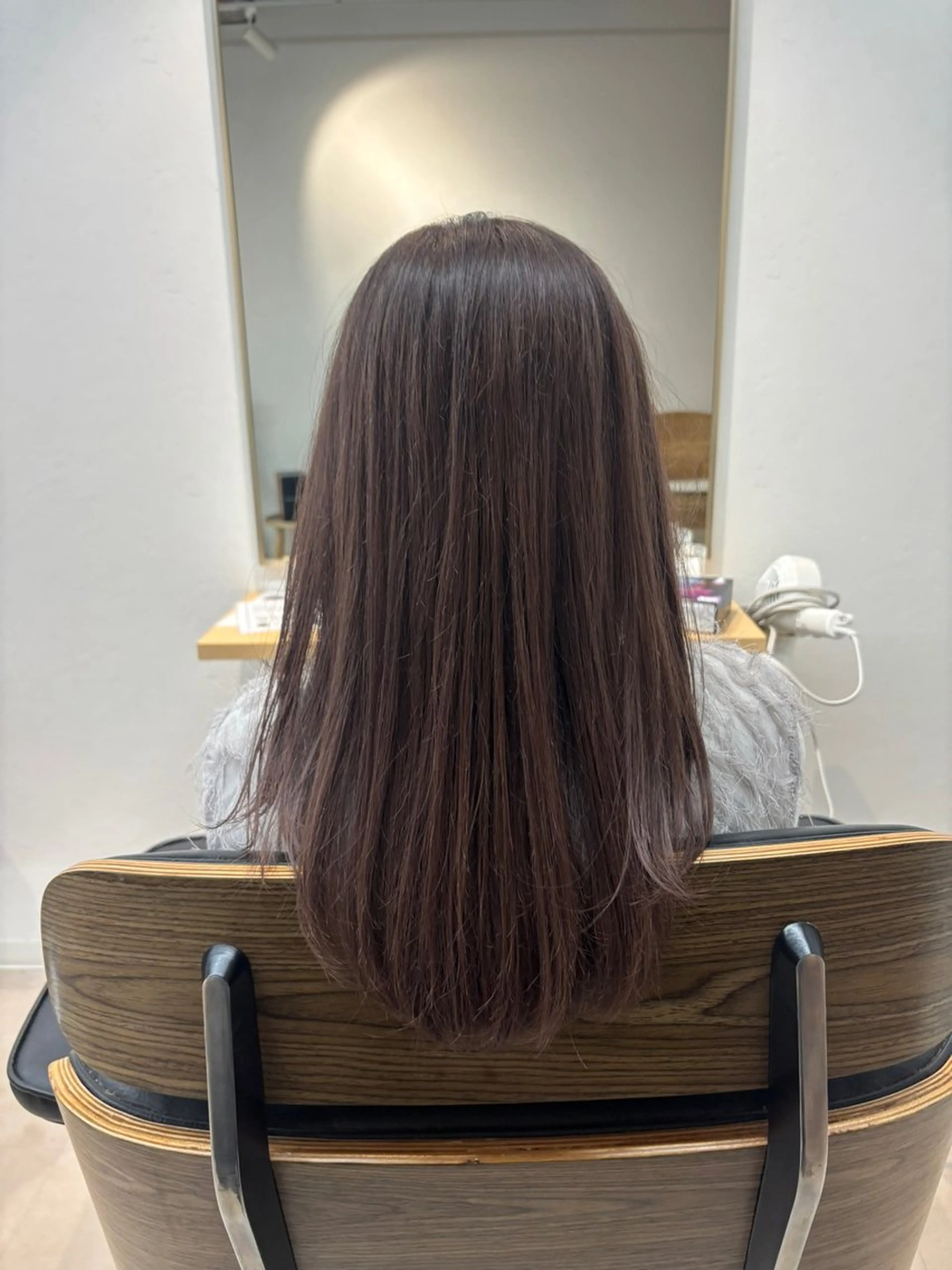 ミディアム カット ヘアカラー トリートメント ✨サラサラ縮毛矯正/ ツヤ感カラー/うみ✨のヘアスタイル