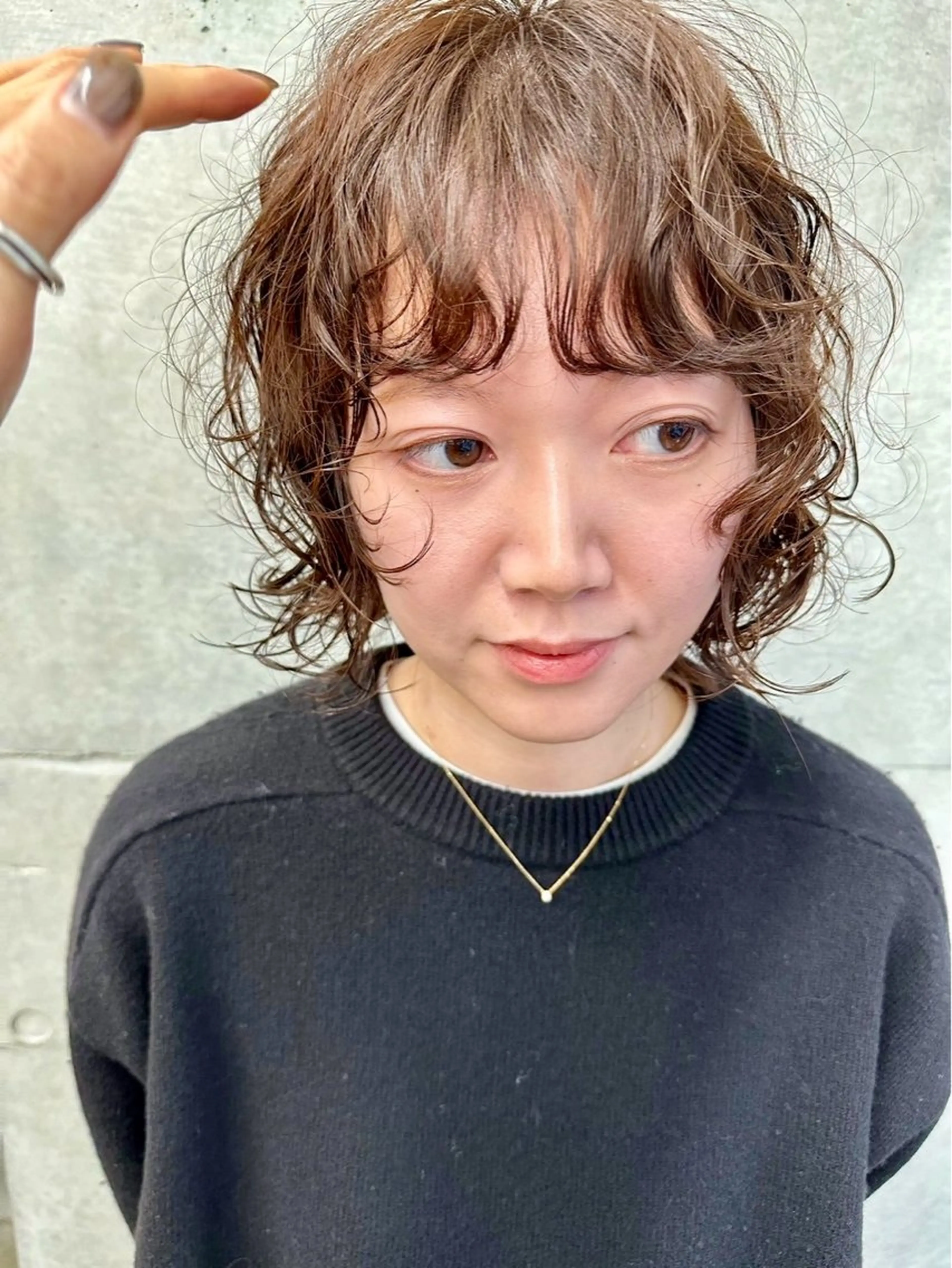 パーマ RIN パーマ/暖色カラーのヘアスタイル