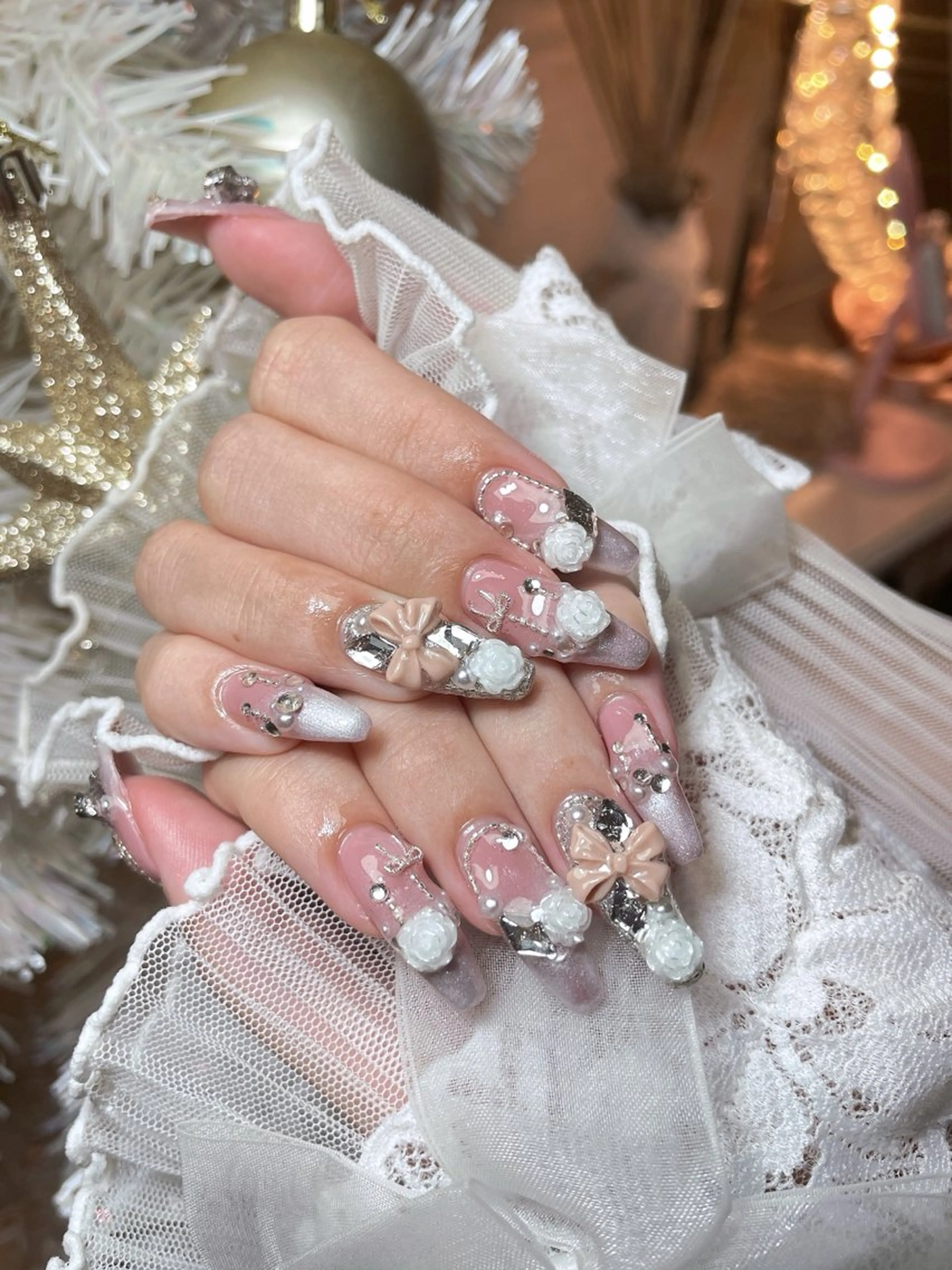 ネイル 23時まで❤︎韓国、 ワンホンネイルのネイルデザイン